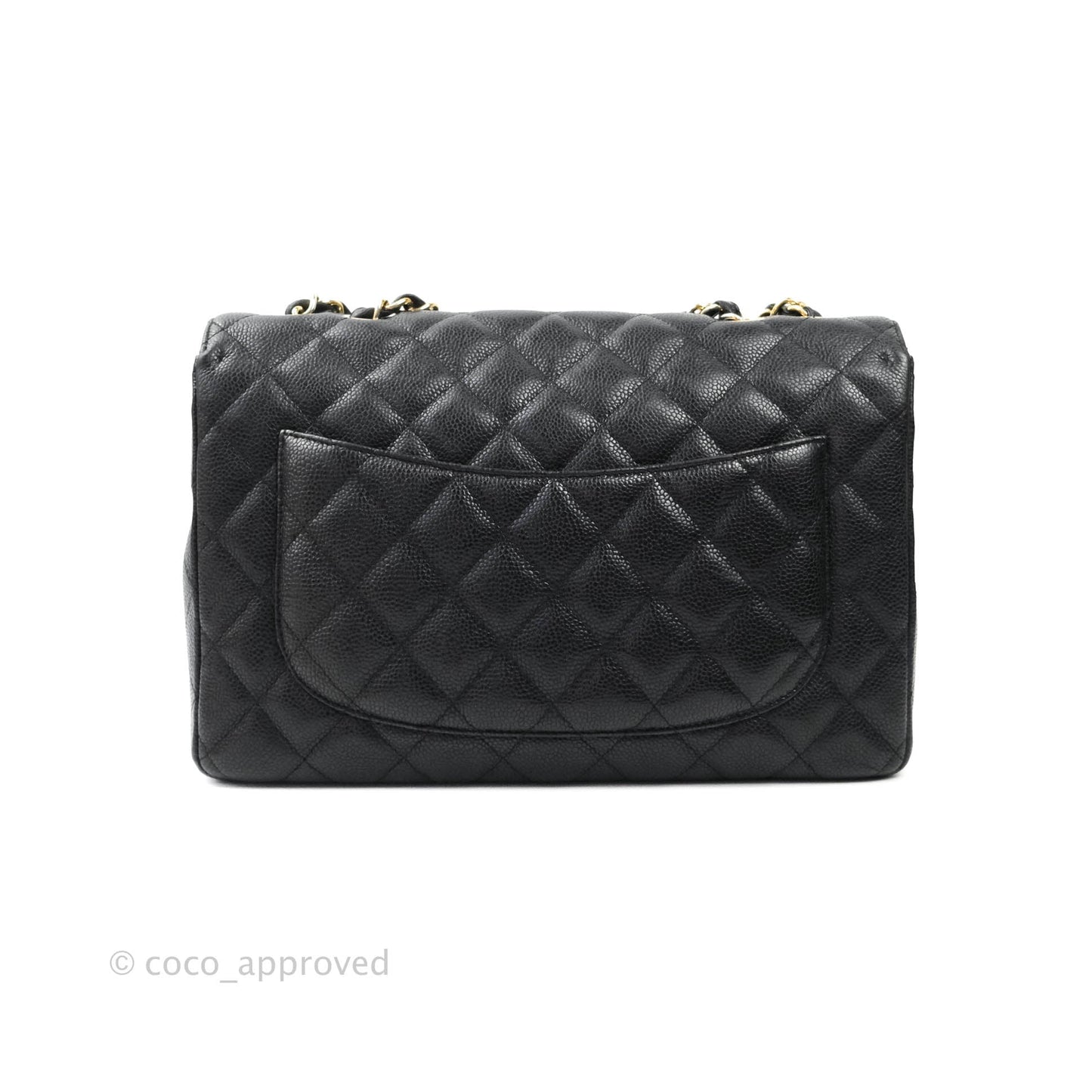 Chanel Classic Jumbo Single Flap Black Caviar 24K Gold Hardware⁣⁣