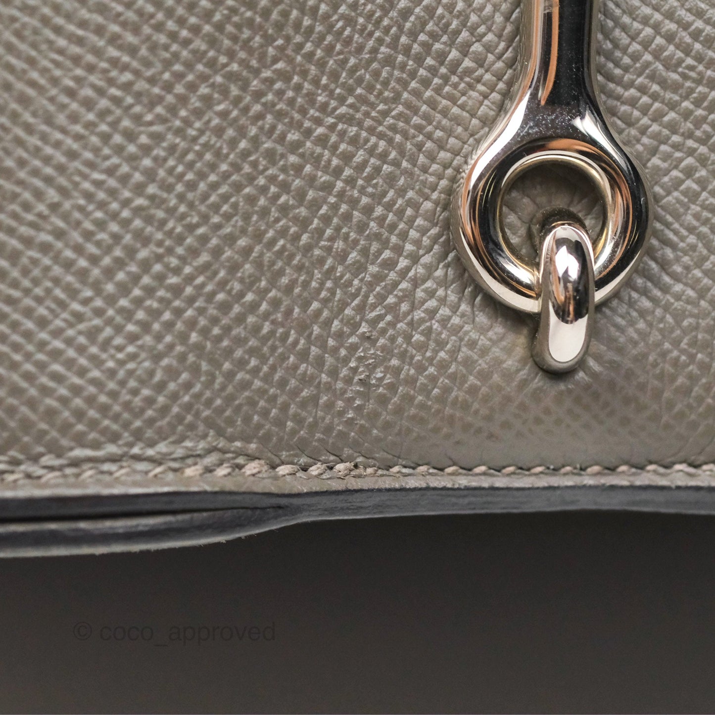 Hermès Della Cavalleria Mini Bag Gris Meyer 0L Epsom Palladium Hardware