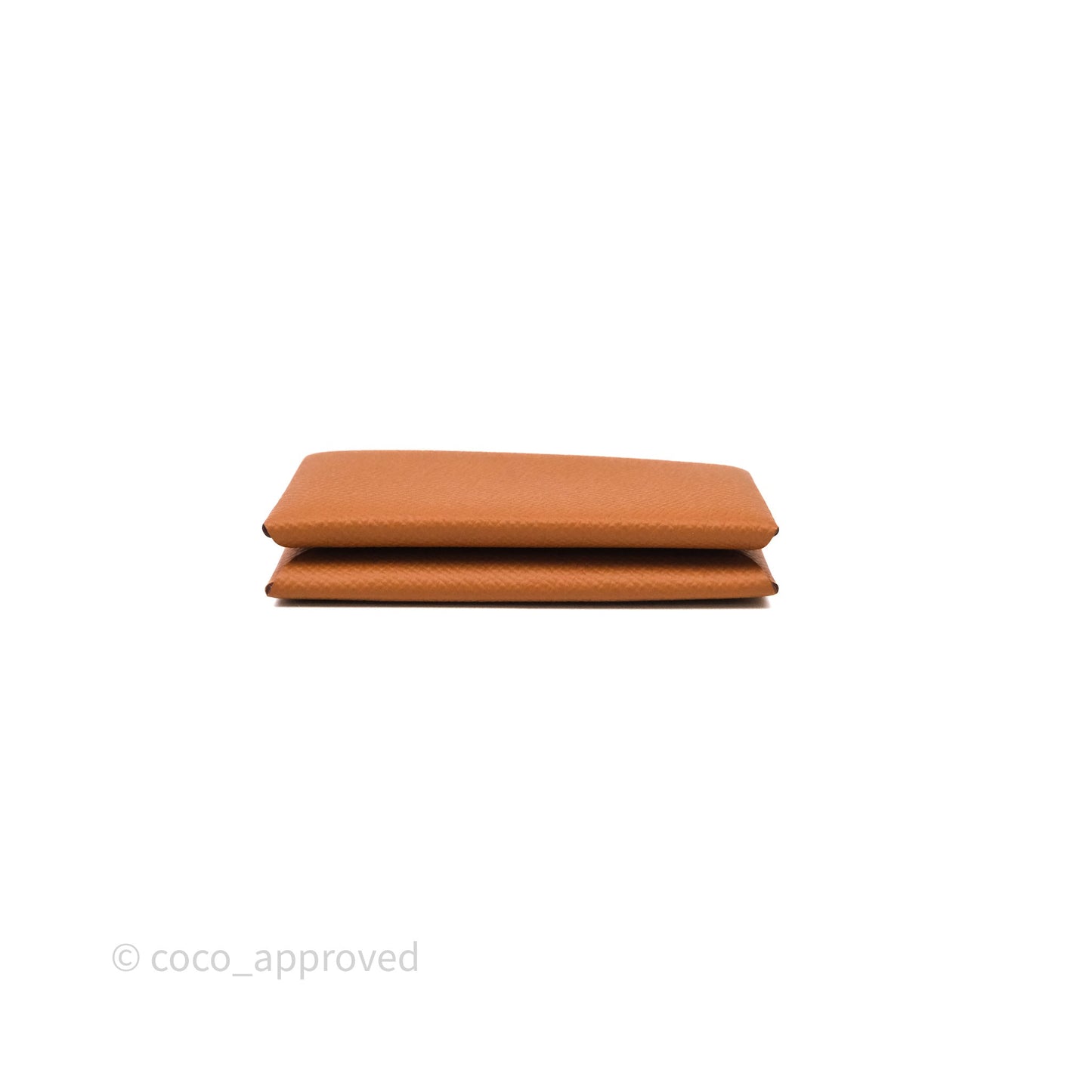 Hermès Calvi Card Holder Gold Epsom