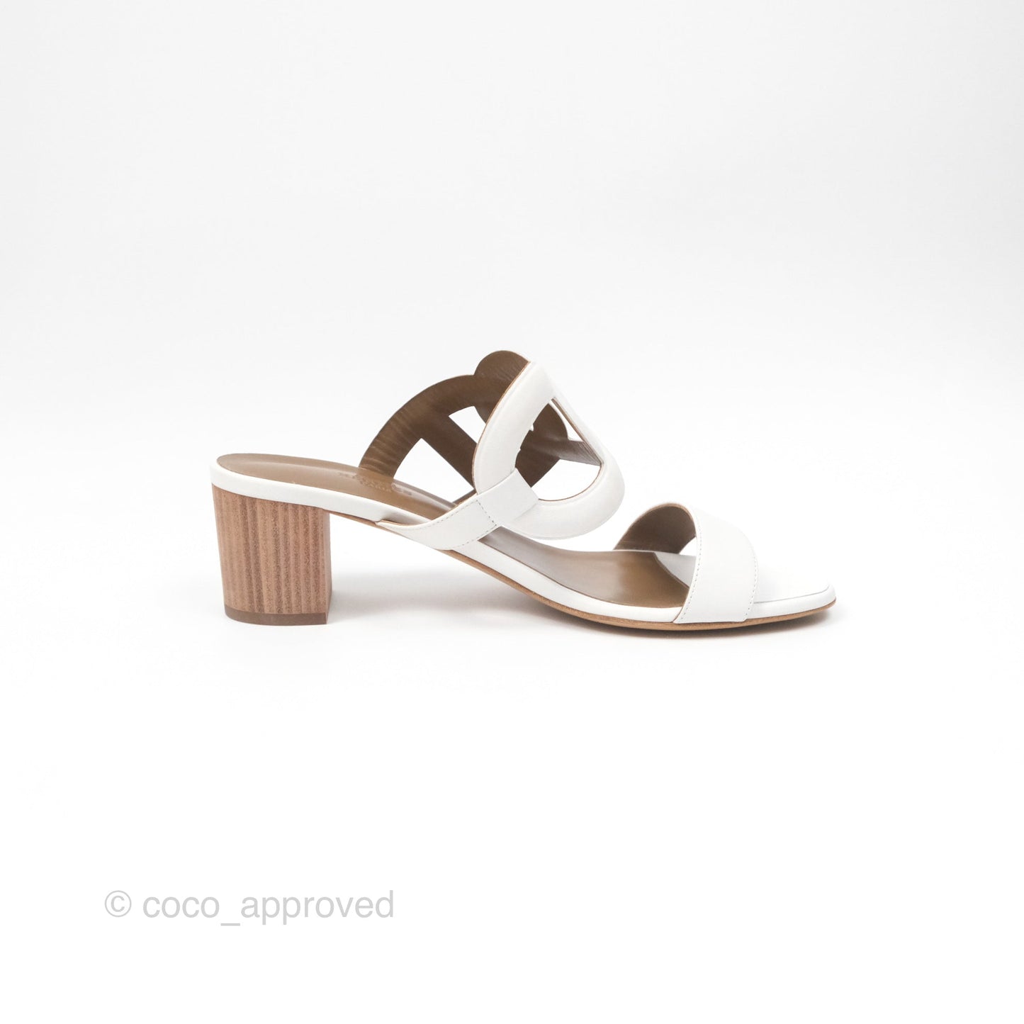 Hermès Bikini Sandals in White Size 38.5