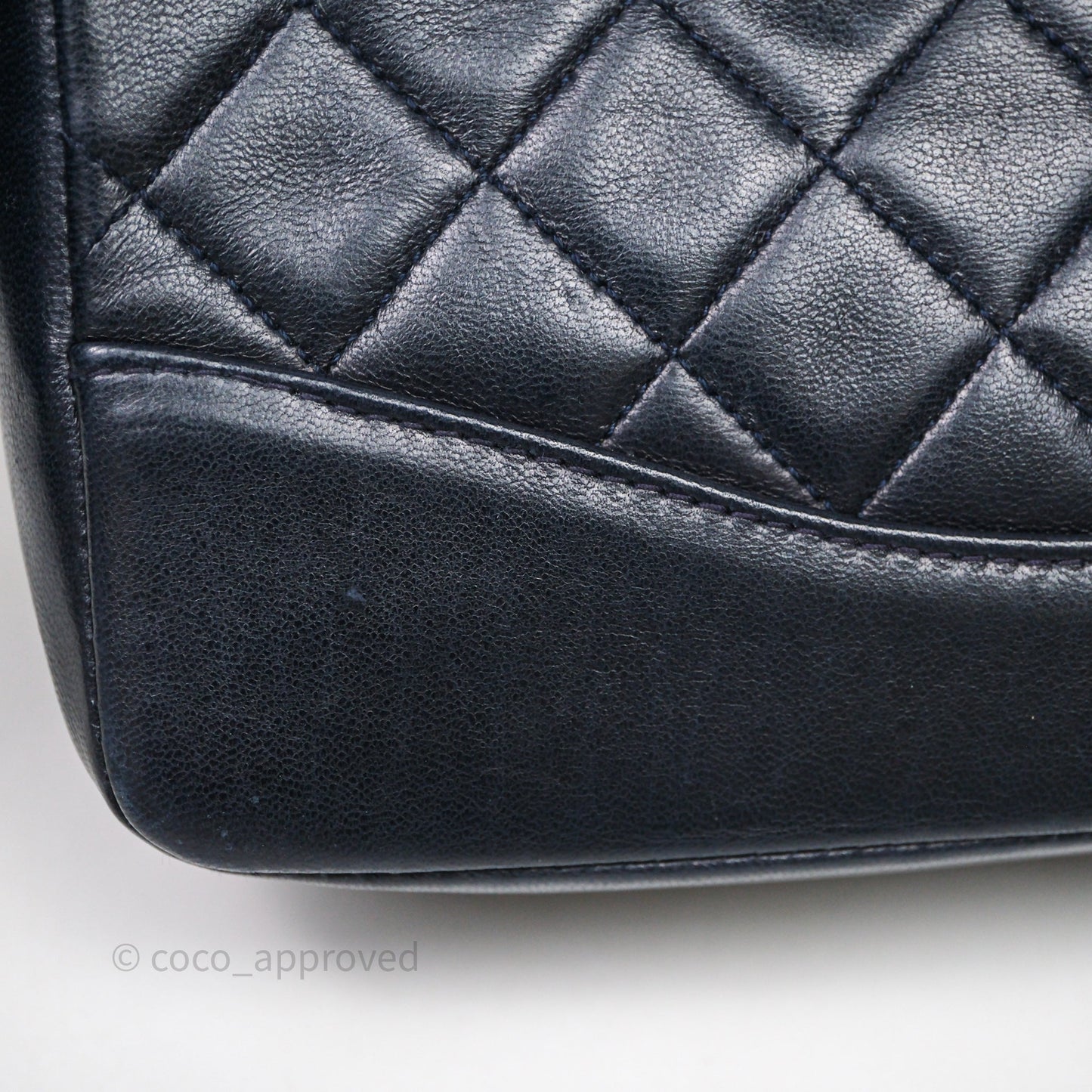 Chanel Vintage 31 Navy Lambskin 24K Gold Hardware