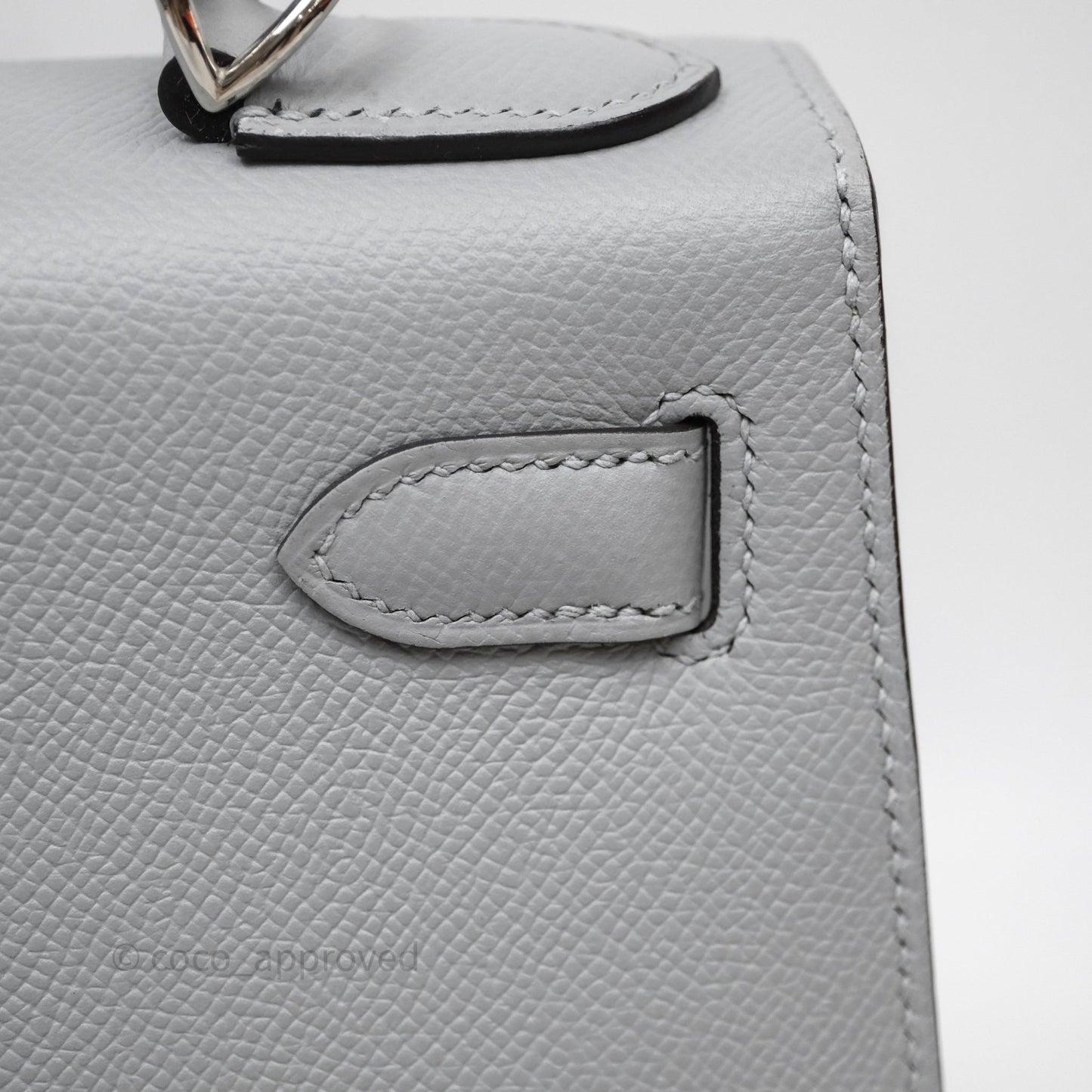 Hermès Kelly 28 Bleu Glacier 8U Epsom Palladium Hardware