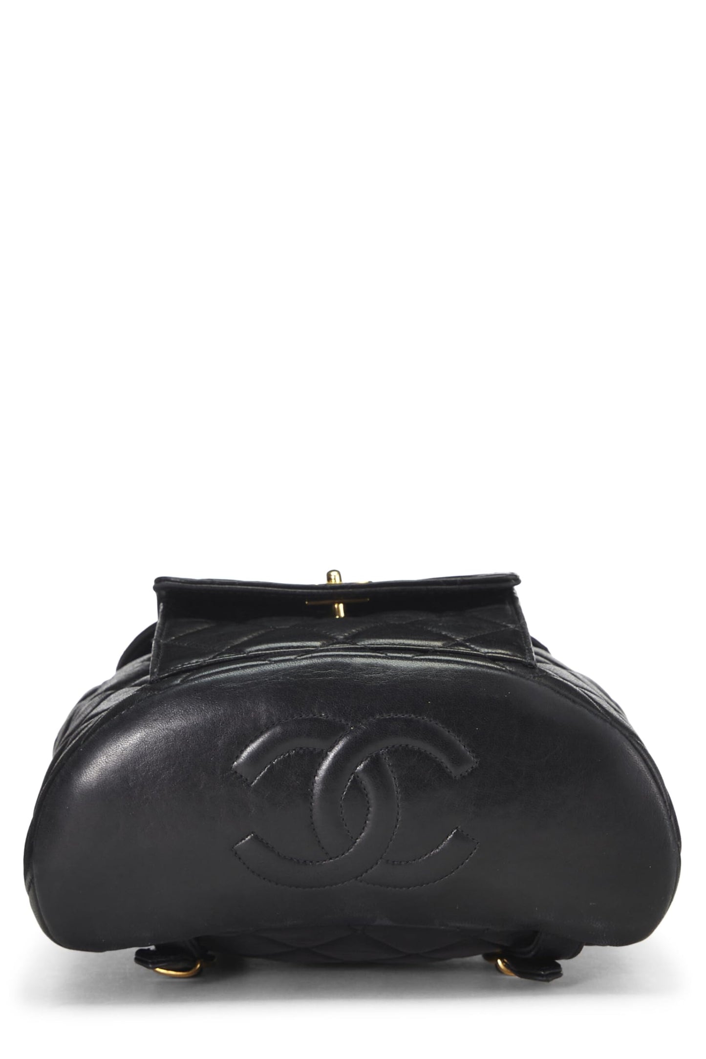Chanel,  Black Quilted Lambskin Classic Backpack, Black