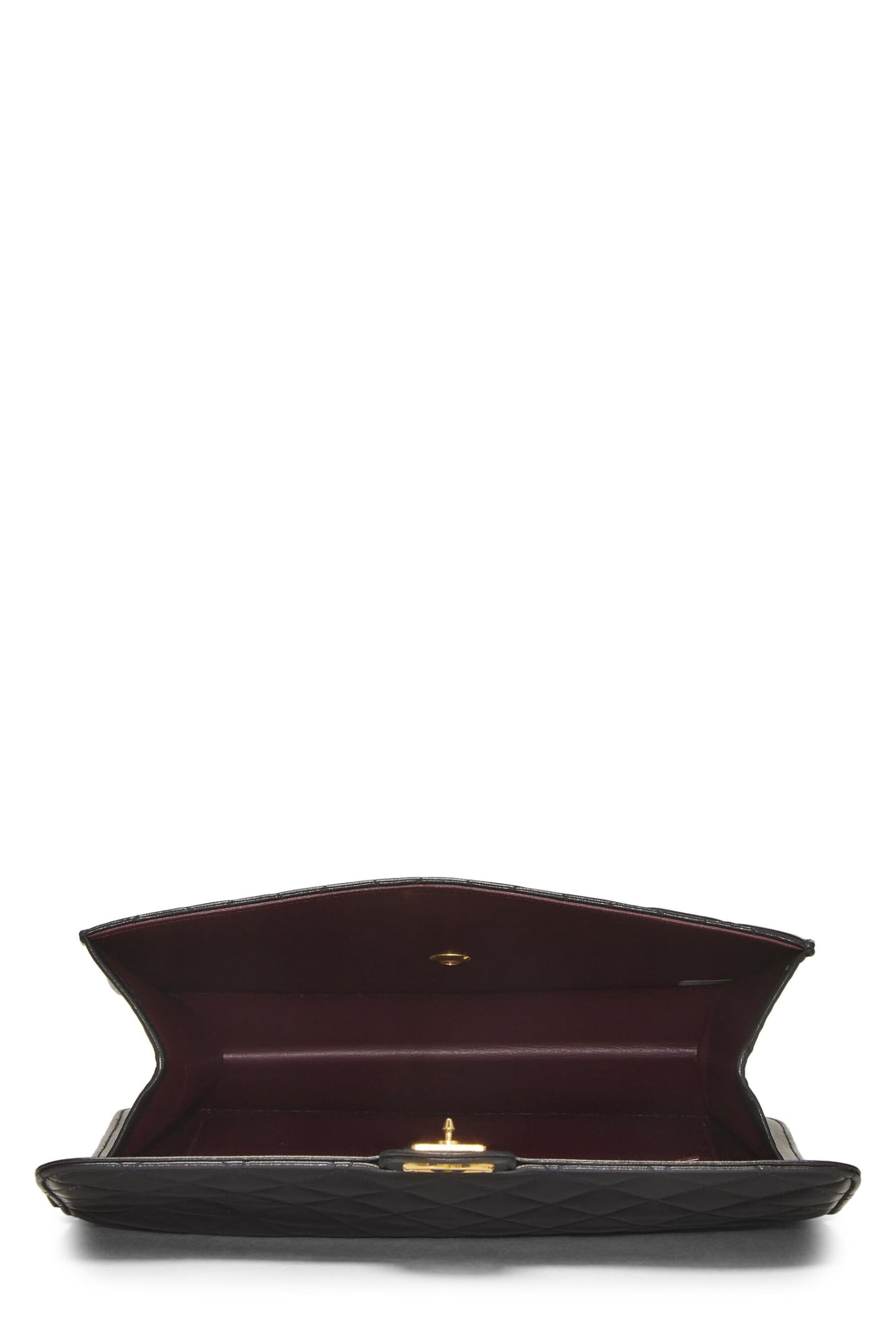 Chanel,  Black Quilted Lambskin Ex Flap Medium, Black