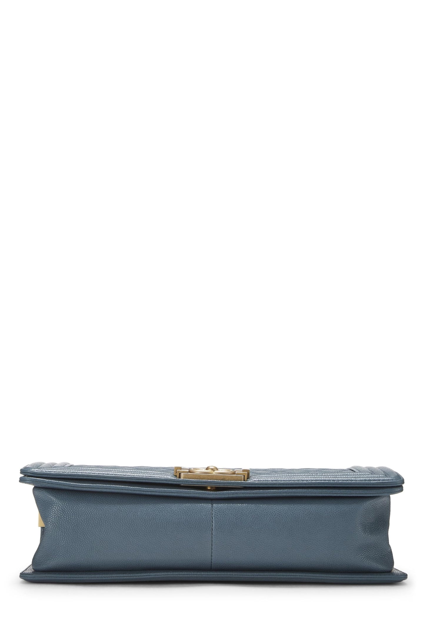 Chanel,  Blue Quilted Caviar Boy Bag Medium, Blue