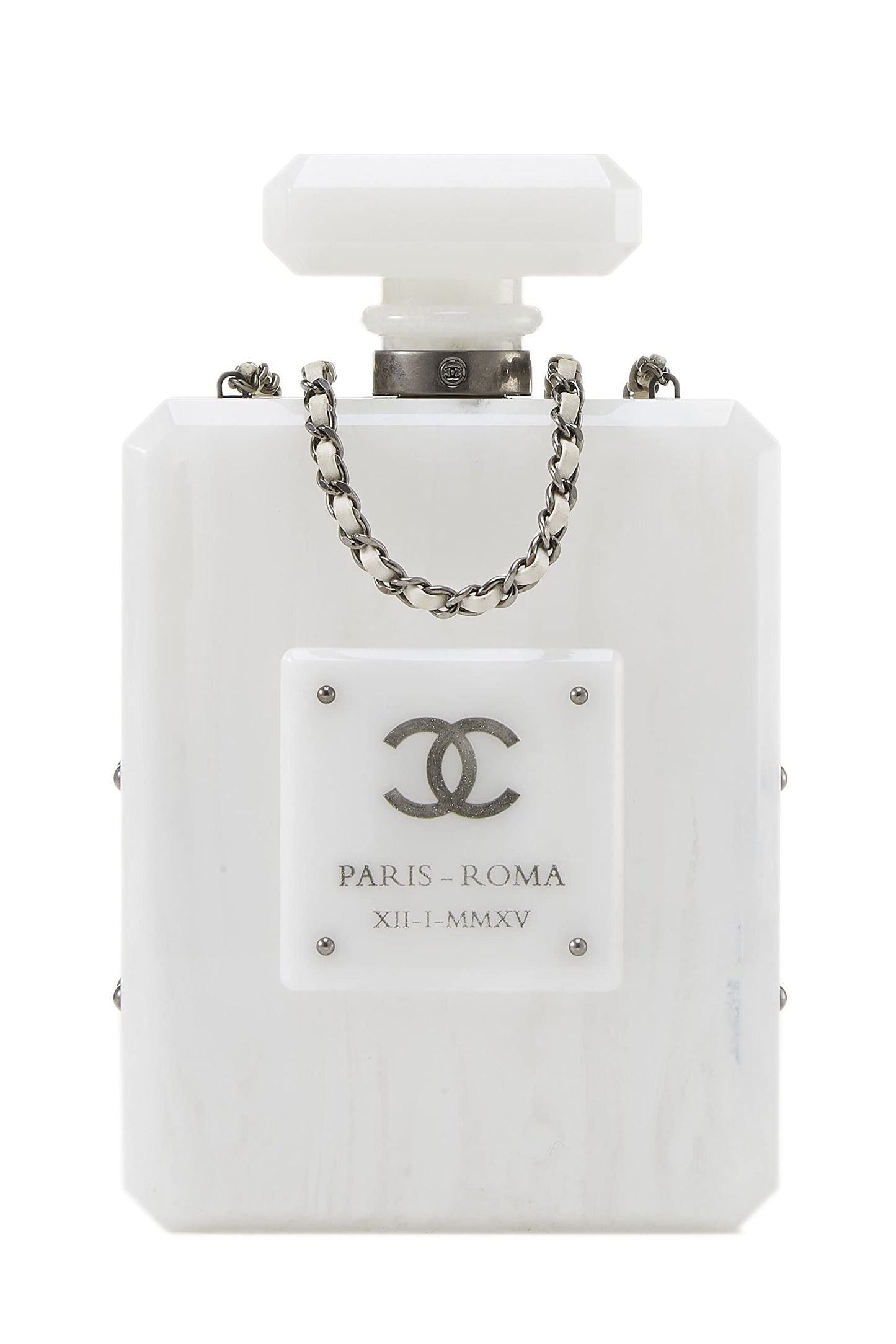 Chanel,  White Acrylic Perfume Minaudière, White