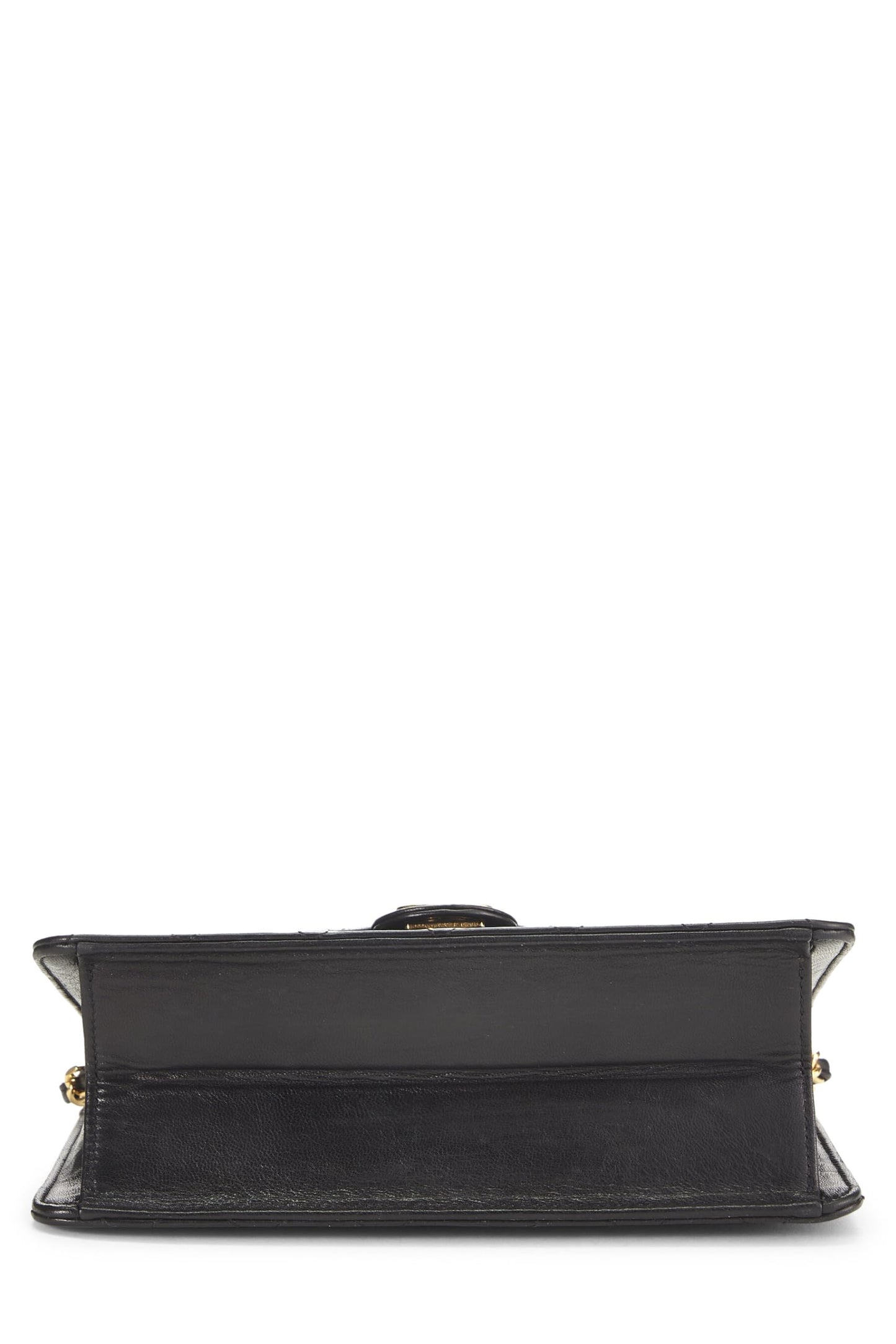 Chanel,  Black Quilted Lambskin Ex Flap Small, Black
