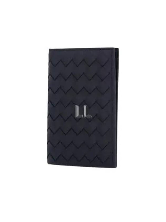 Luxury Bottega Veneta Intrecciato Card Wallet Black