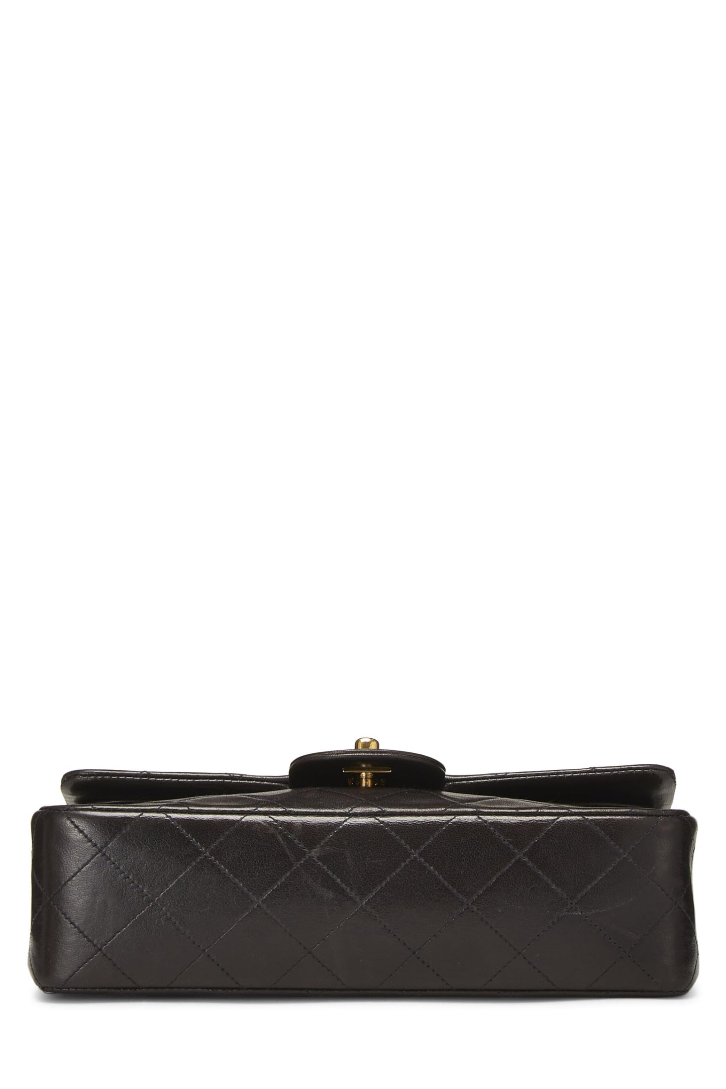 Chanel,  Black Quilted Lambskin Classic Double Flap Small, Black