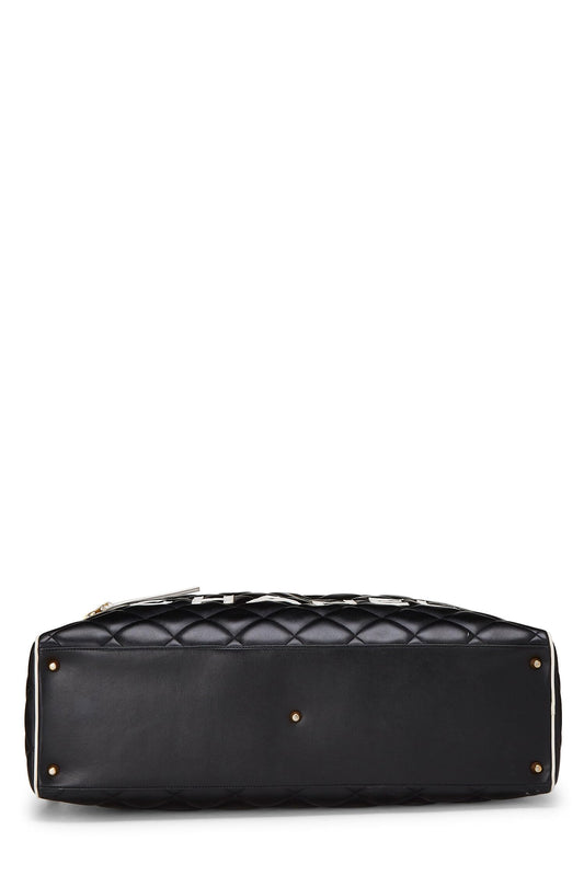Chanel  Black Quilted Calfskin Bowler Large, Black