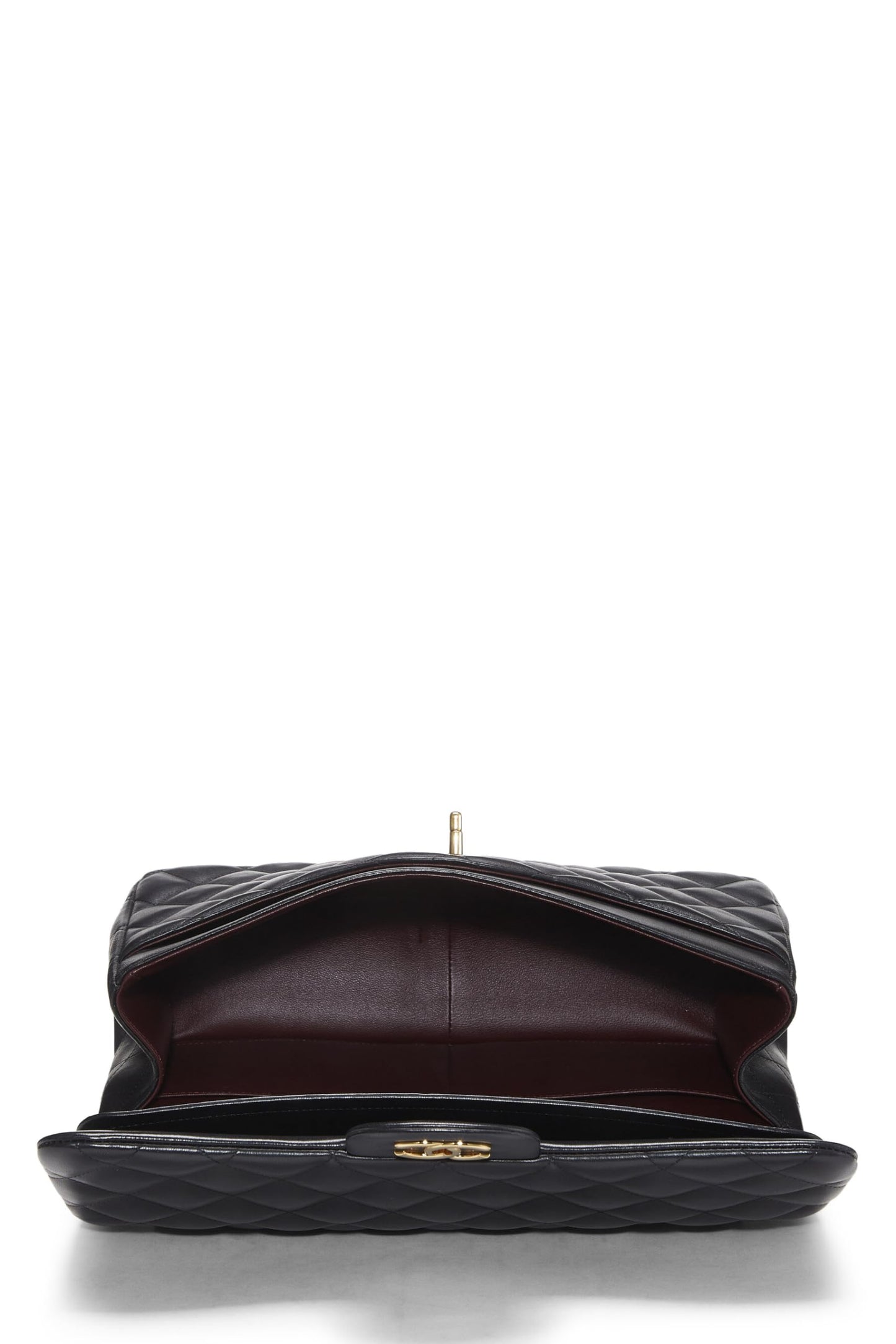 Chanel,  Black Quilted Lambskin New Classic Double Flap Jumbo, Black
