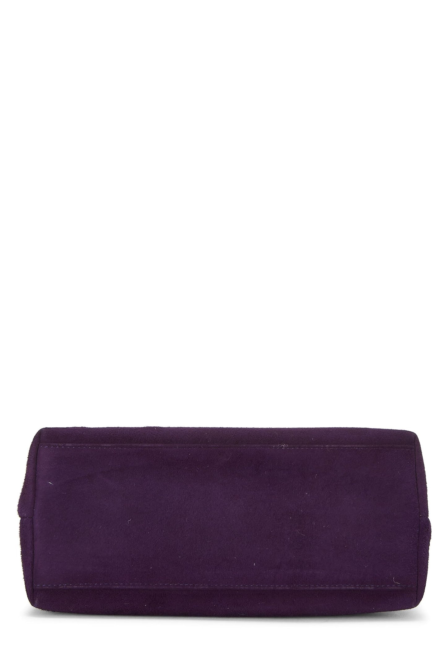 Chanel,  Purple Suede Kiss Lock Mini Bag, Purple
