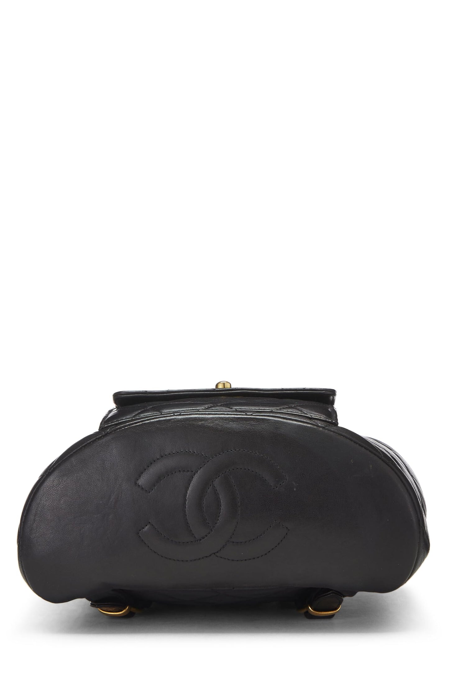 Chanel,  Black Quilted Lambskin 'CC' Classic Backpack Medium, Black
