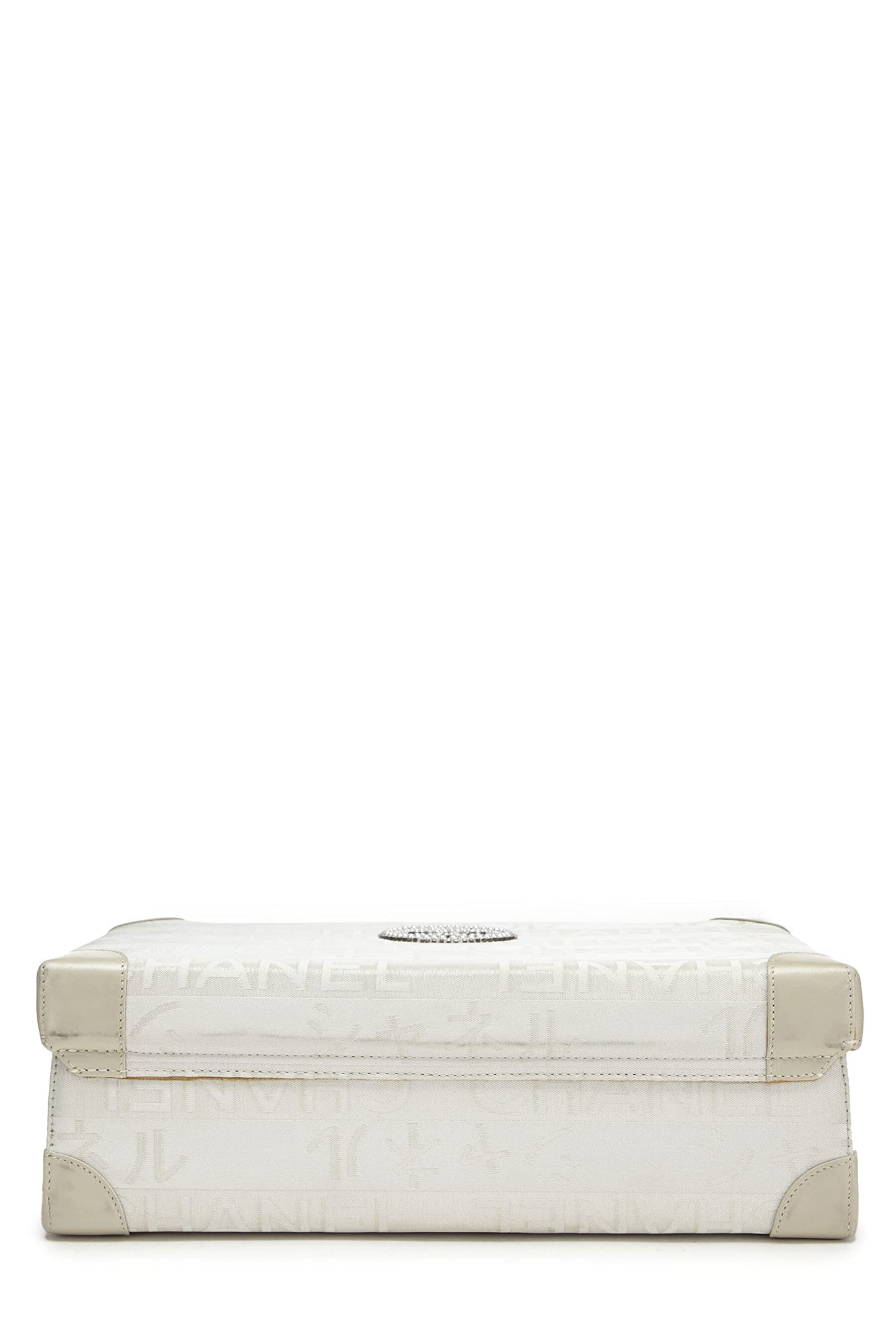 Chanel,  White Satin Ginza Briefcase LTD, White