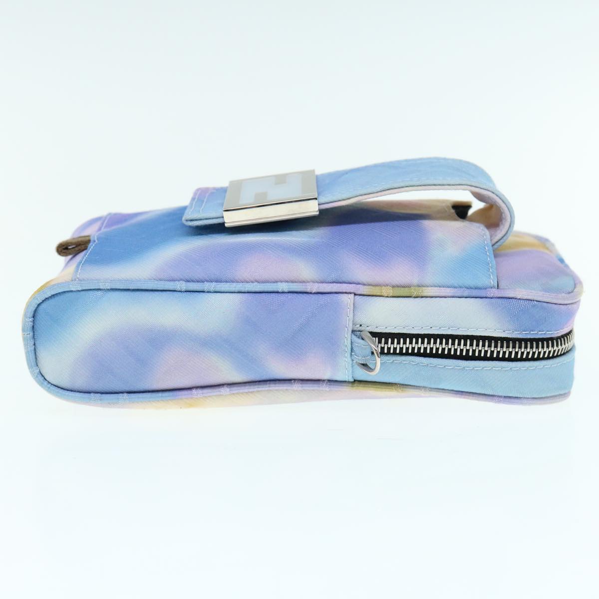 Luxury FendiZucca Canvas Shoulder Bag Light Blue62025A