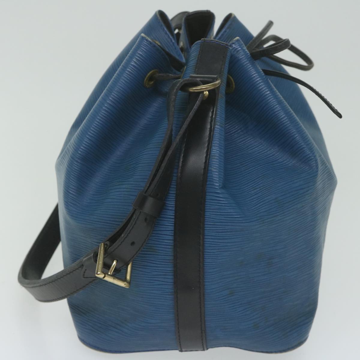 LOUIS VUITTON Epi Petit Noe Shoulder Bag Bicolor Black Blue M44152 LV 62042
