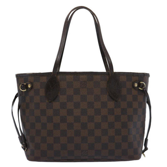 LOUIS VUITTON Damier Ebene Neverfull PM Tote Bag N51109 LV 62045