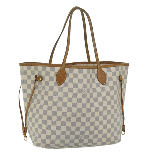 LOUIS VUITTON Damier Azur Neverfull MM Tote Bag N41605 LV 62047