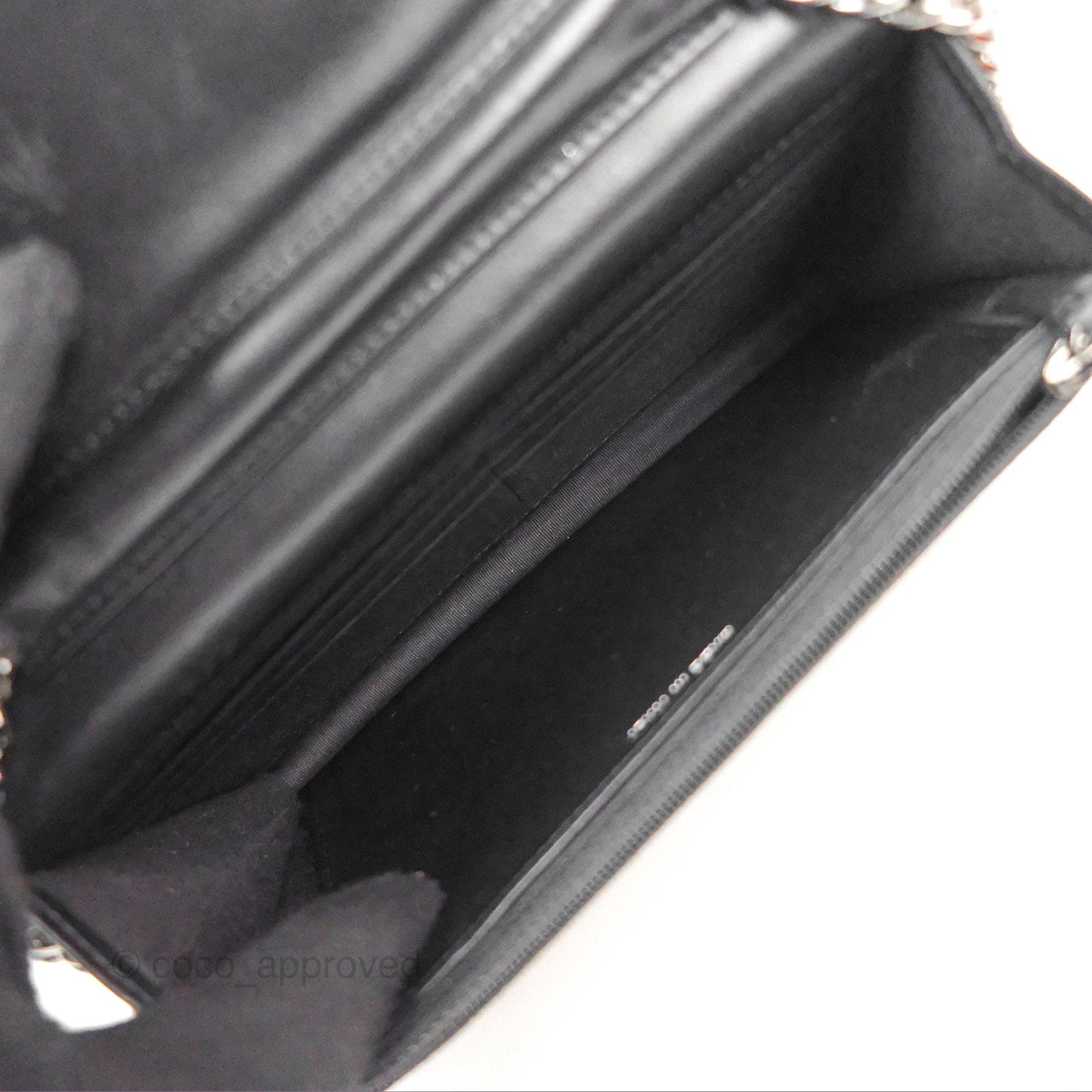 Chanel Quilted Boy Wallet on Chain WOC Black Aged Calfskin Gun Metal