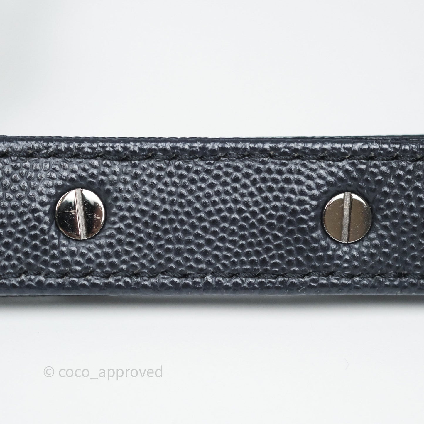 Chanel Medium Boy Chevron Dark Navy Caviar Silver Hardware