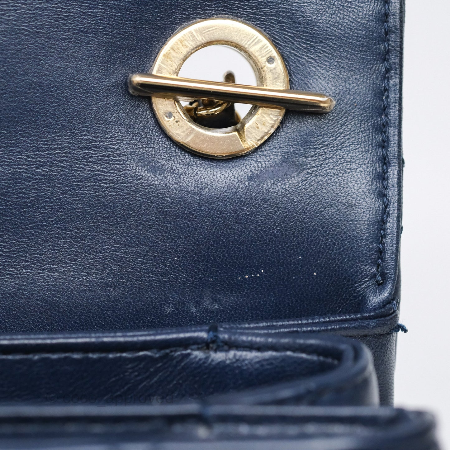 Chanel Small Trendy CC Navy Lambskin Gold Hardware