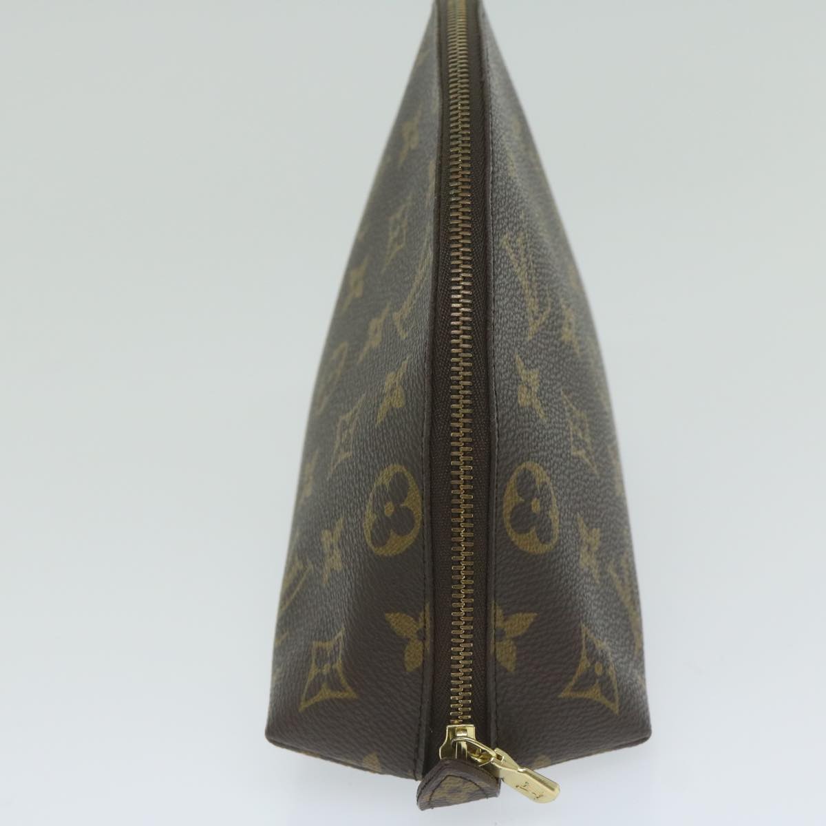 LOUIS VUITTON Monogram Trousse Demi Ronde Cosmetic Pouch M47520 LV 62158