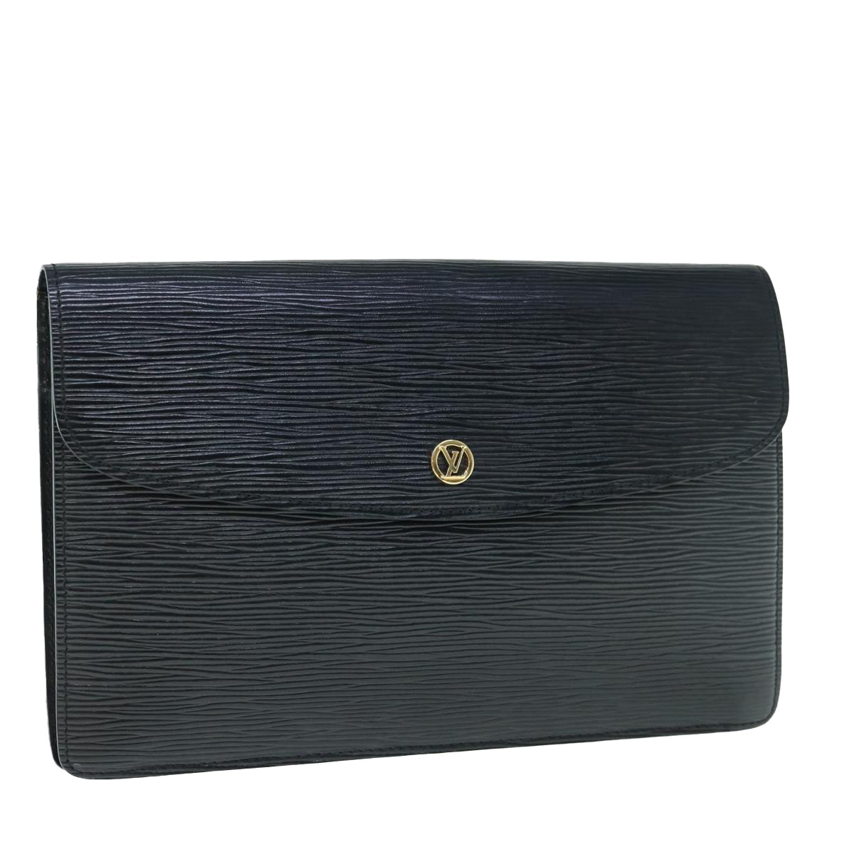 LOUIS VUITTON Epi Montaigne 27 Clutch Bag Black M52652 LV 62162