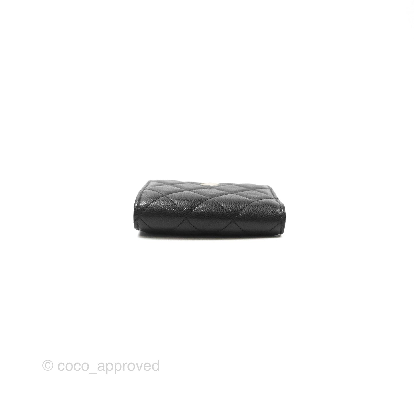 Chanel Compact Wallet Black Caviar Gold Hardware 23A