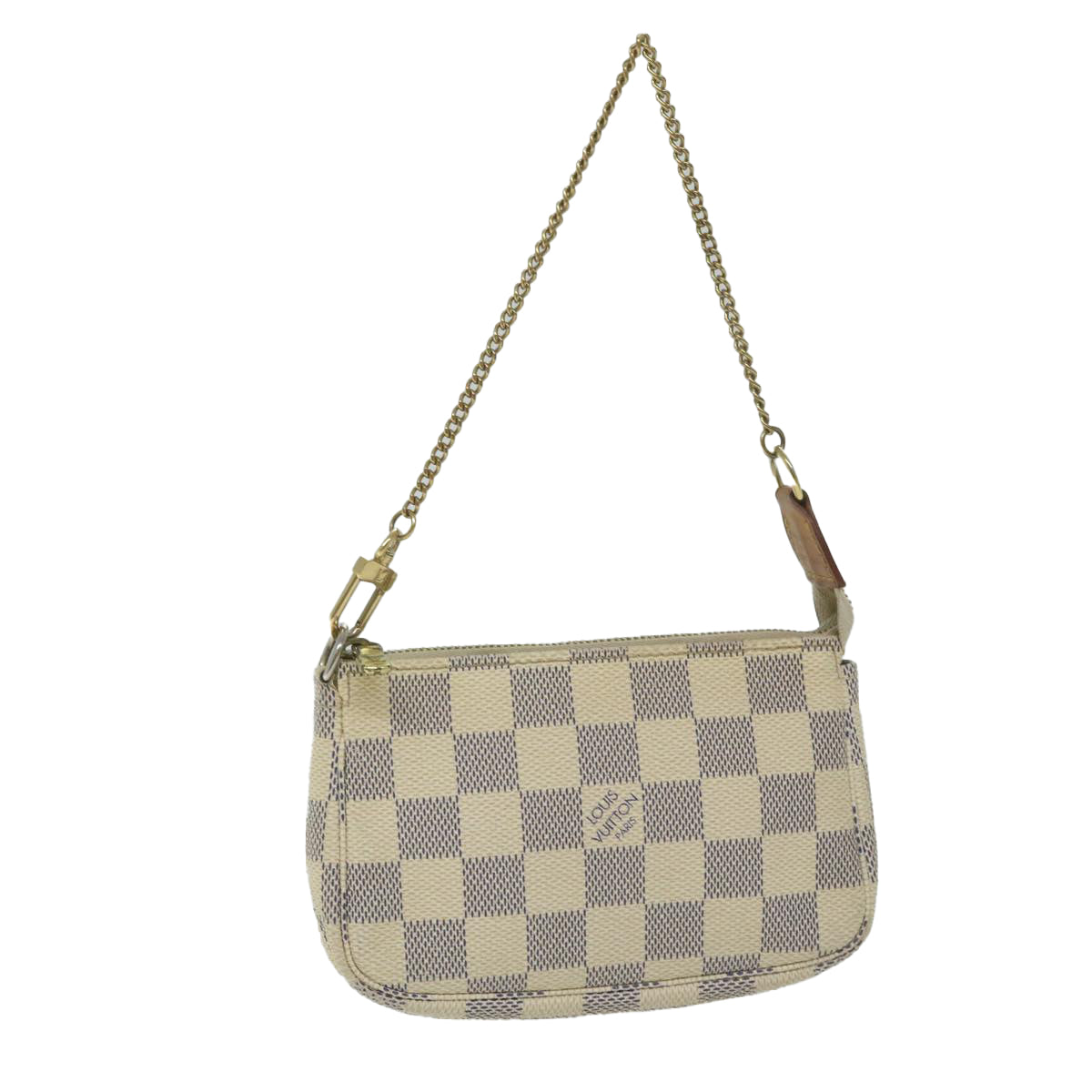 LOUIS VUITTON Damier Azur Mini Pochette Accessoires Pouch N58010 LV 62177