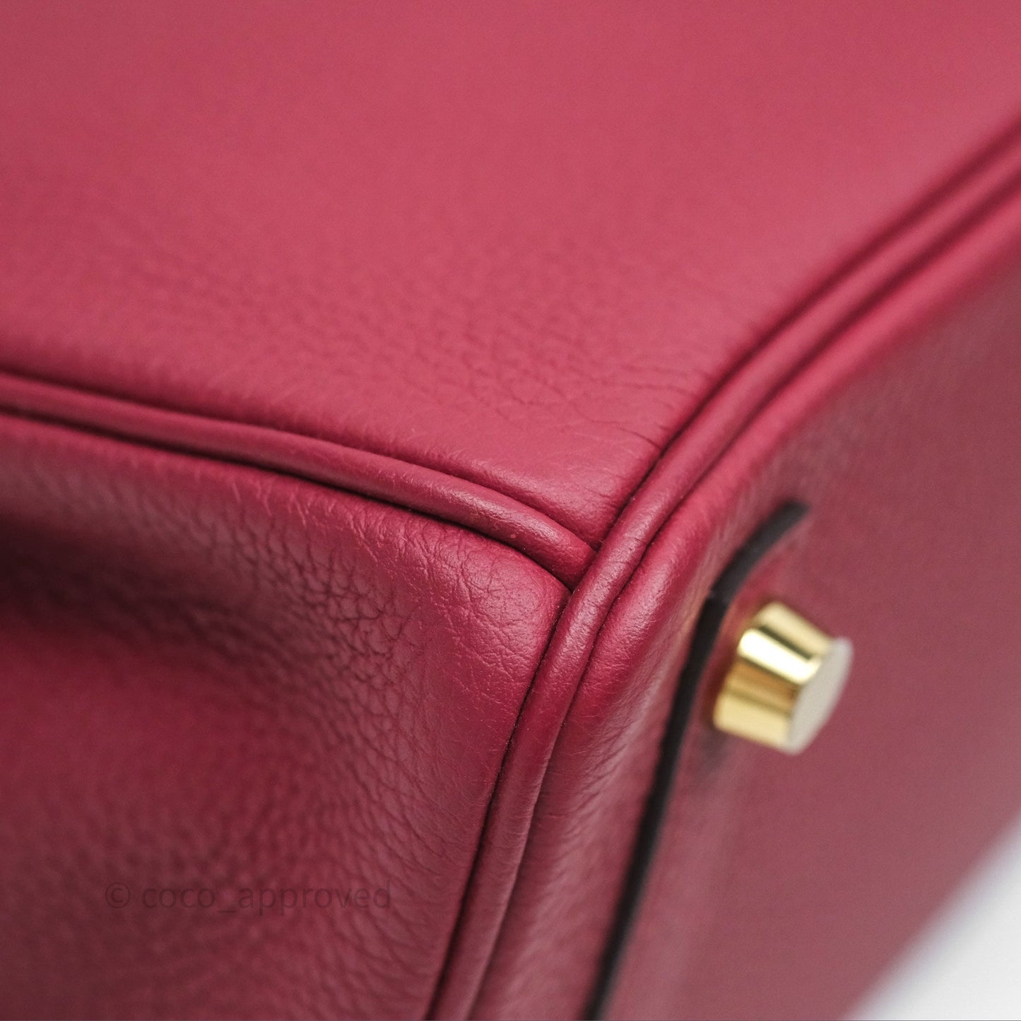 Hermès Birkin 25 Retourne Rouge Grenat Togo Gold Hardware