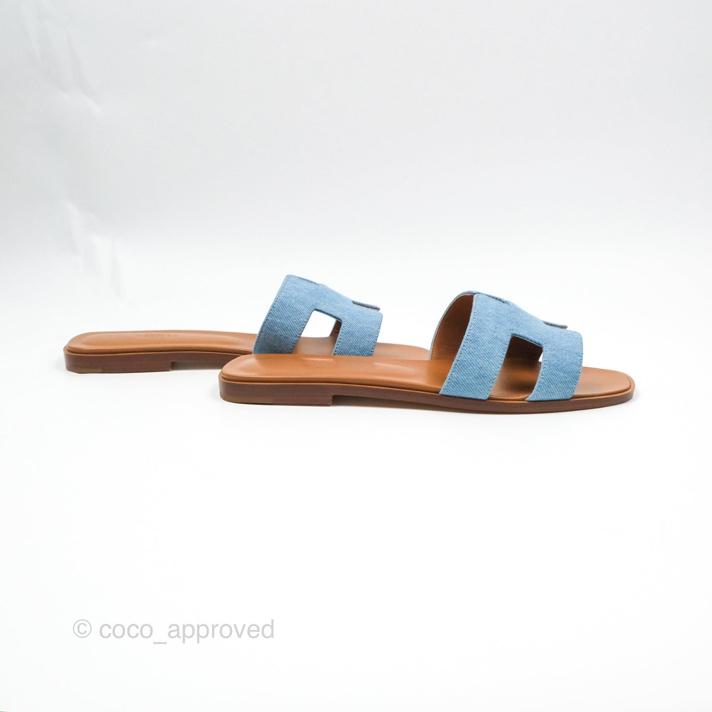 Hermès Oran Sandal Denim Bleu Clair 