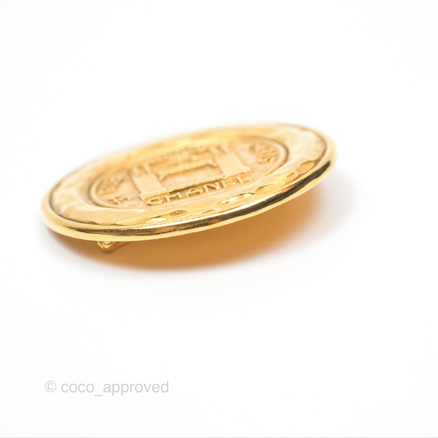 Chanel Vintage Rue Cambon Medallion Brooch