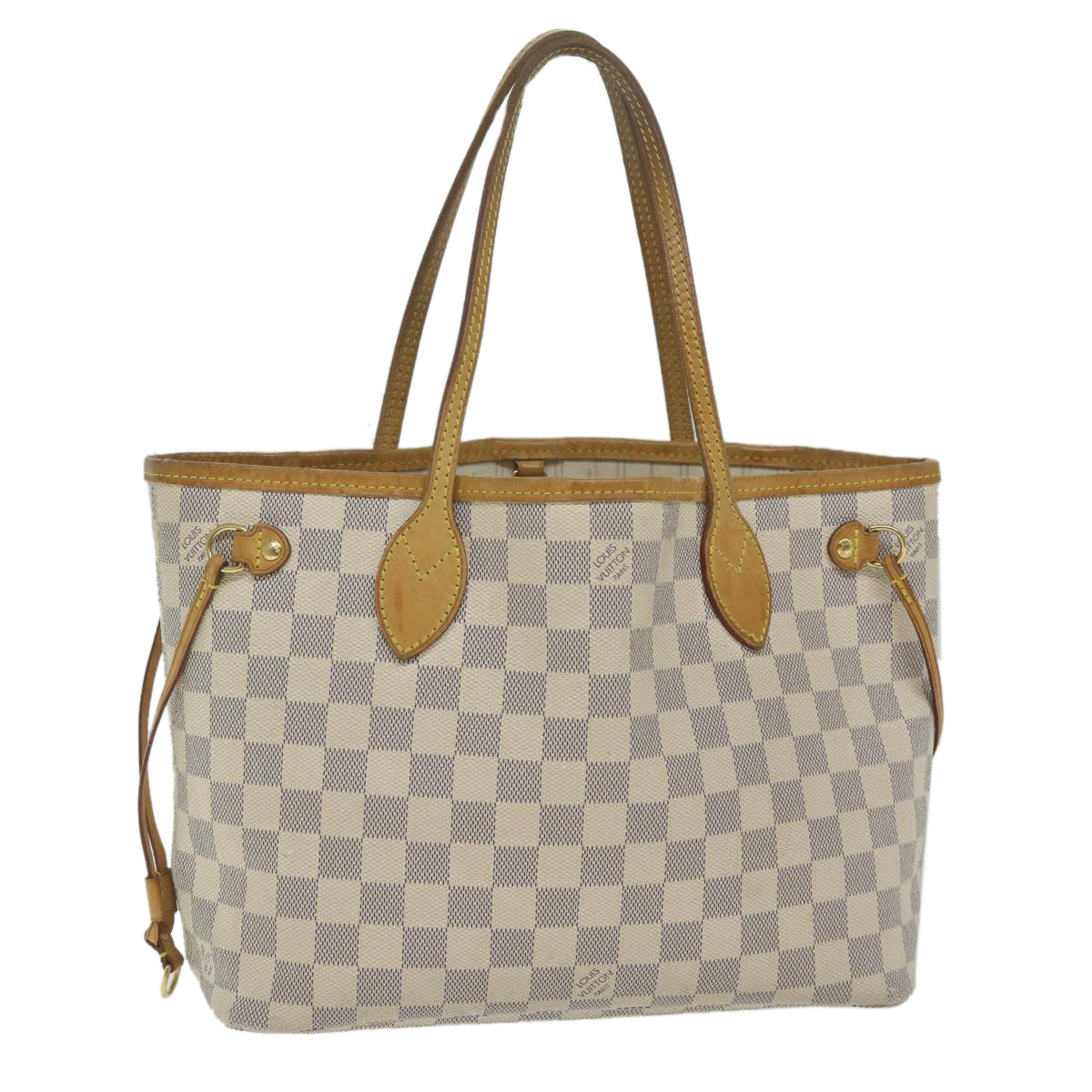 LOUIS VUITTON Damier Azur Neverfull PM Tote Bag N41362 LV 62221