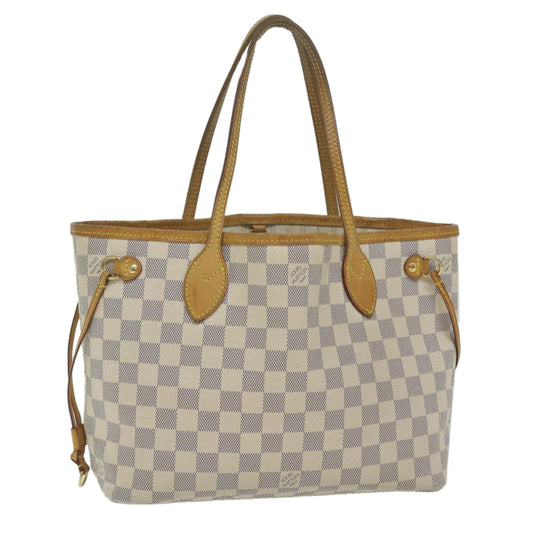 LOUIS VUITTON Damier Azur Neverfull PM Tote Bag N41362 LV 62221