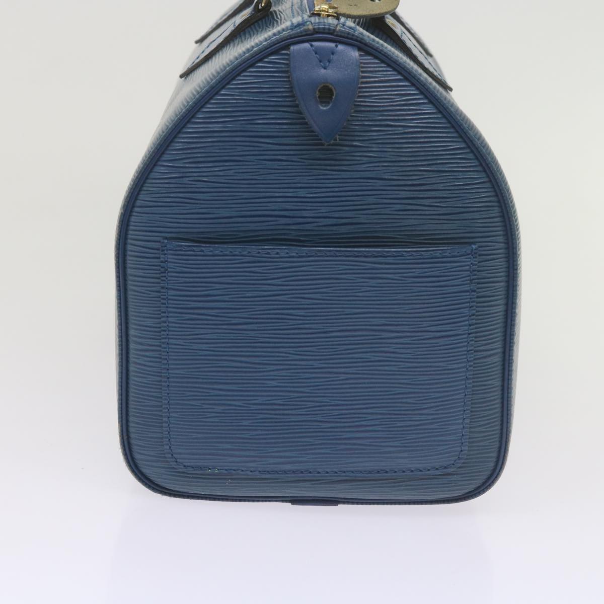 LOUIS VUITTON Epi Speedy 30 Hand Bag Toledo Blue M43005 LV 62246
