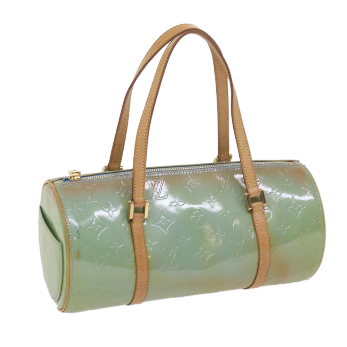 LOUIS VUITTON Monogram Vernis Bedford Hand Bag Baby Blue M91007 LV 62249