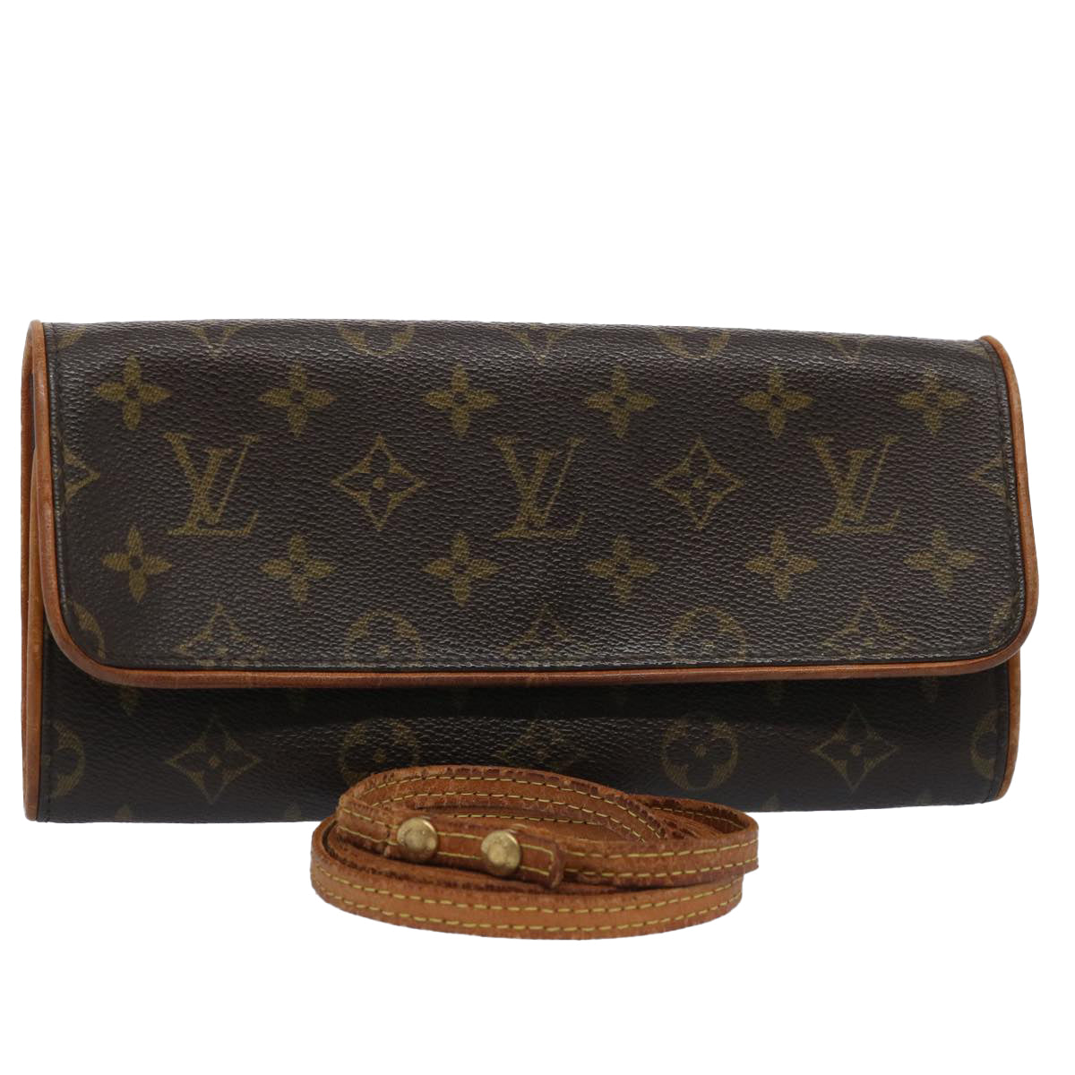 LOUIS VUITTON Monogram Pochette Twin GM Shoulder Bag M51852 LV 62256