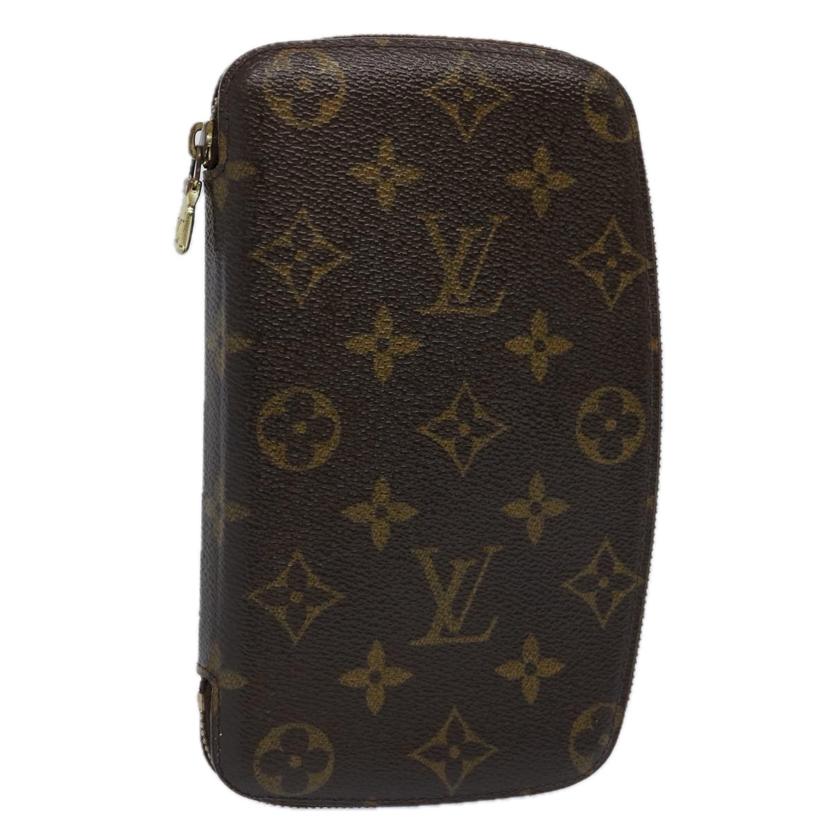 LOUIS VUITTON Monogram Agenda Jet Travel Case M62850 LV 62263