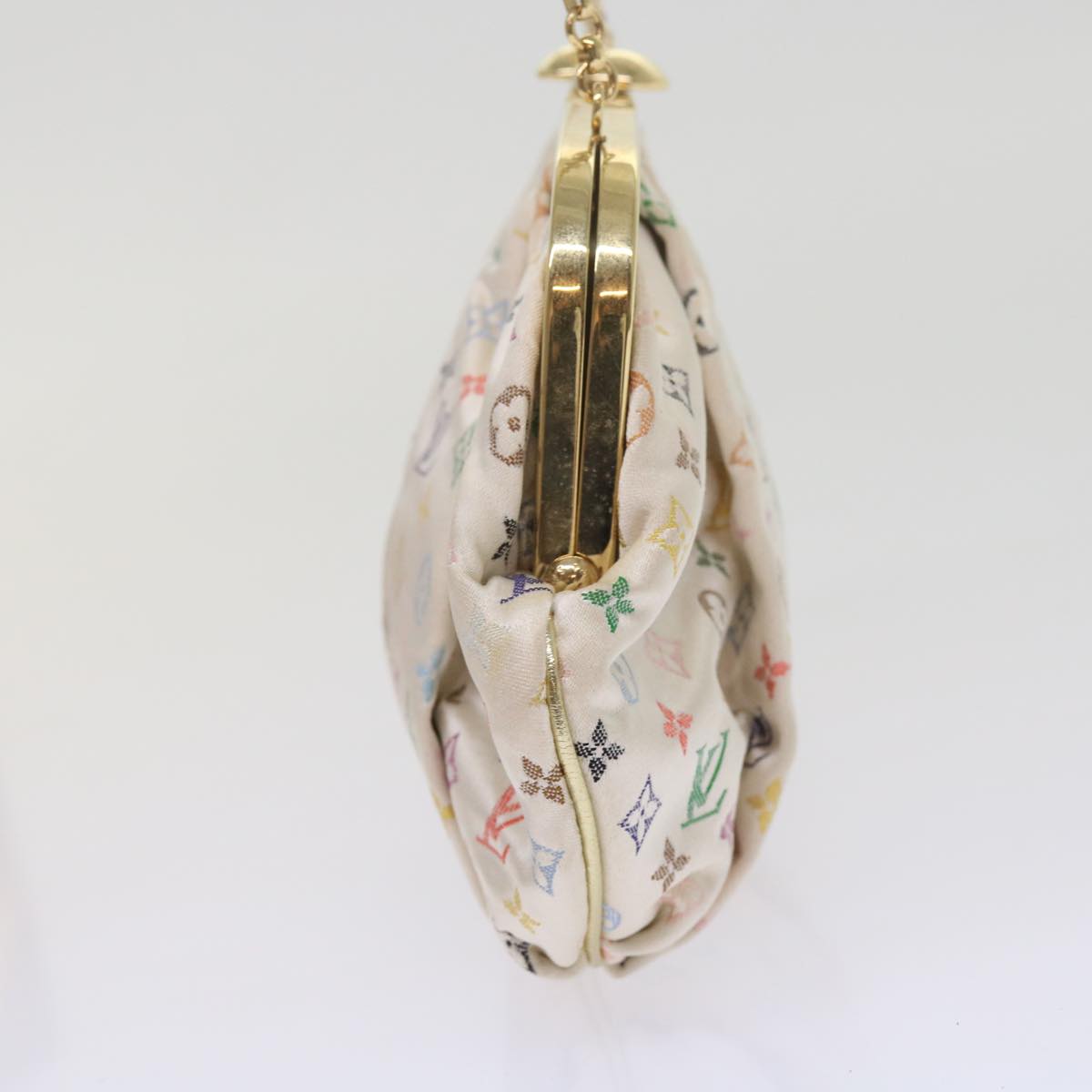 LOUIS VUITTON Monogram Multicolor Omoniere Hand Bag White LV 62290S