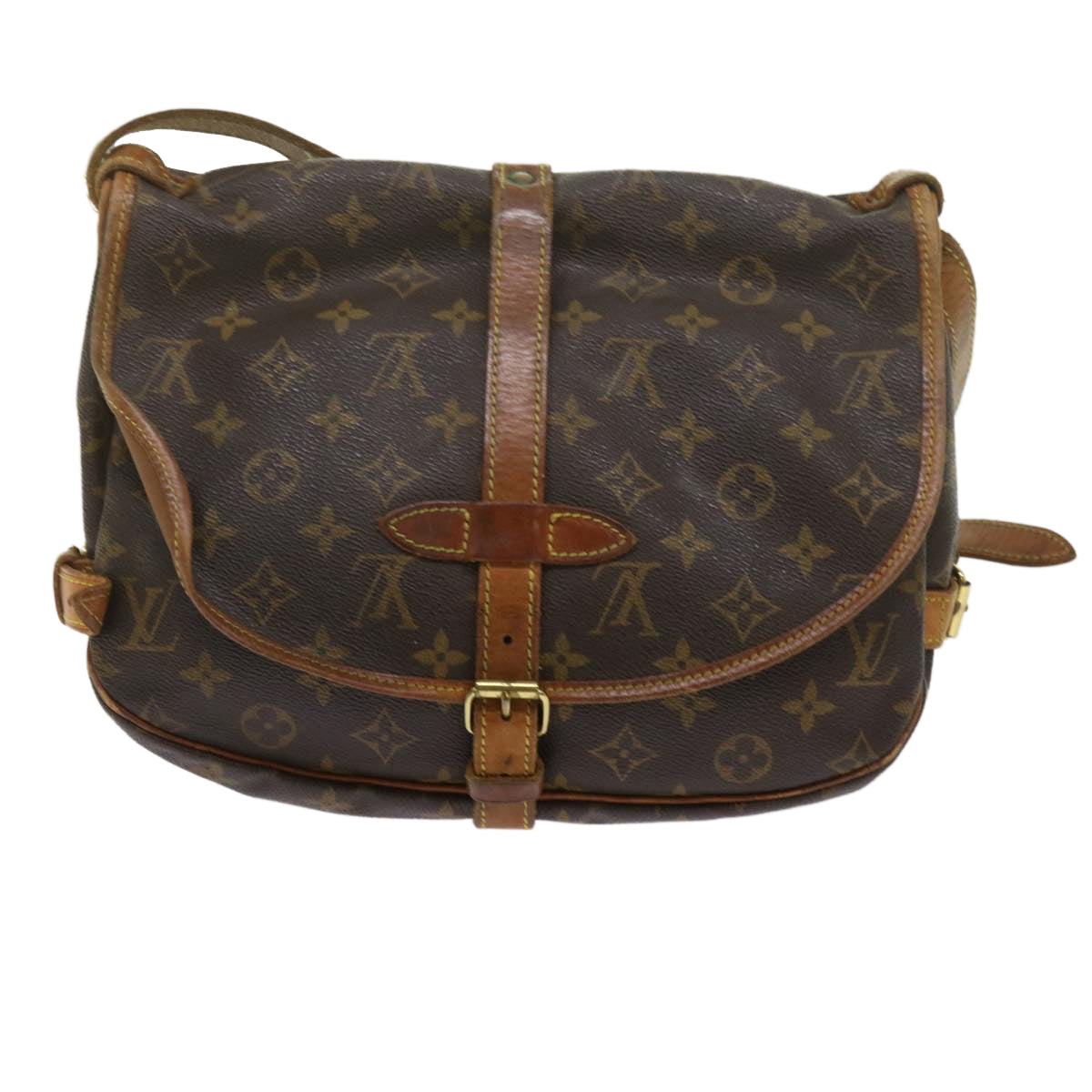LOUIS VUITTON Monogram Saumur 30 Shoulder Bag M42256 LV 62292