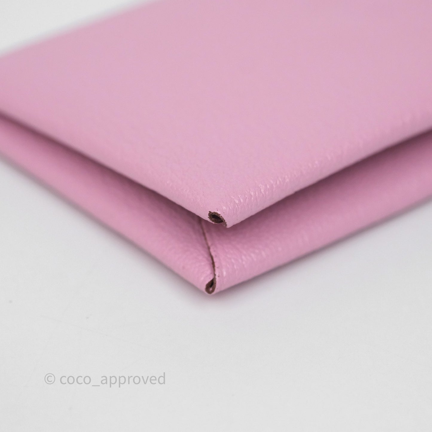 Hermès Calvi Card Holder Mauve Sylvestre Chèvre Mysore