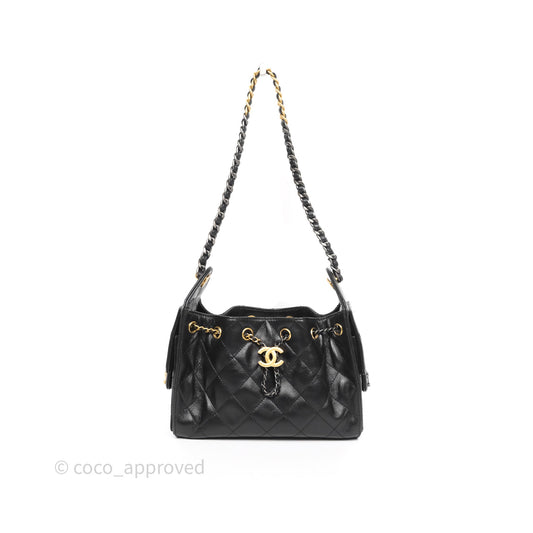 Chanel Mini 25 Black Bag Calfskin Mixed Hardware