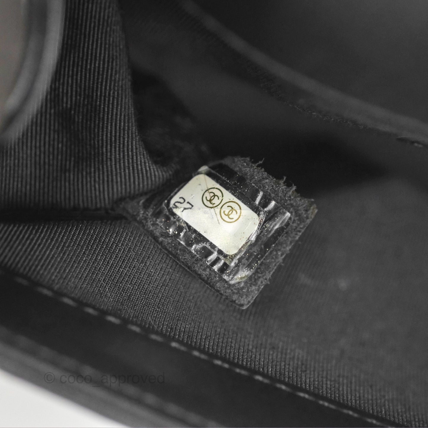 Chanel Chevron Small Boy Black Calfskin Gold Hardware