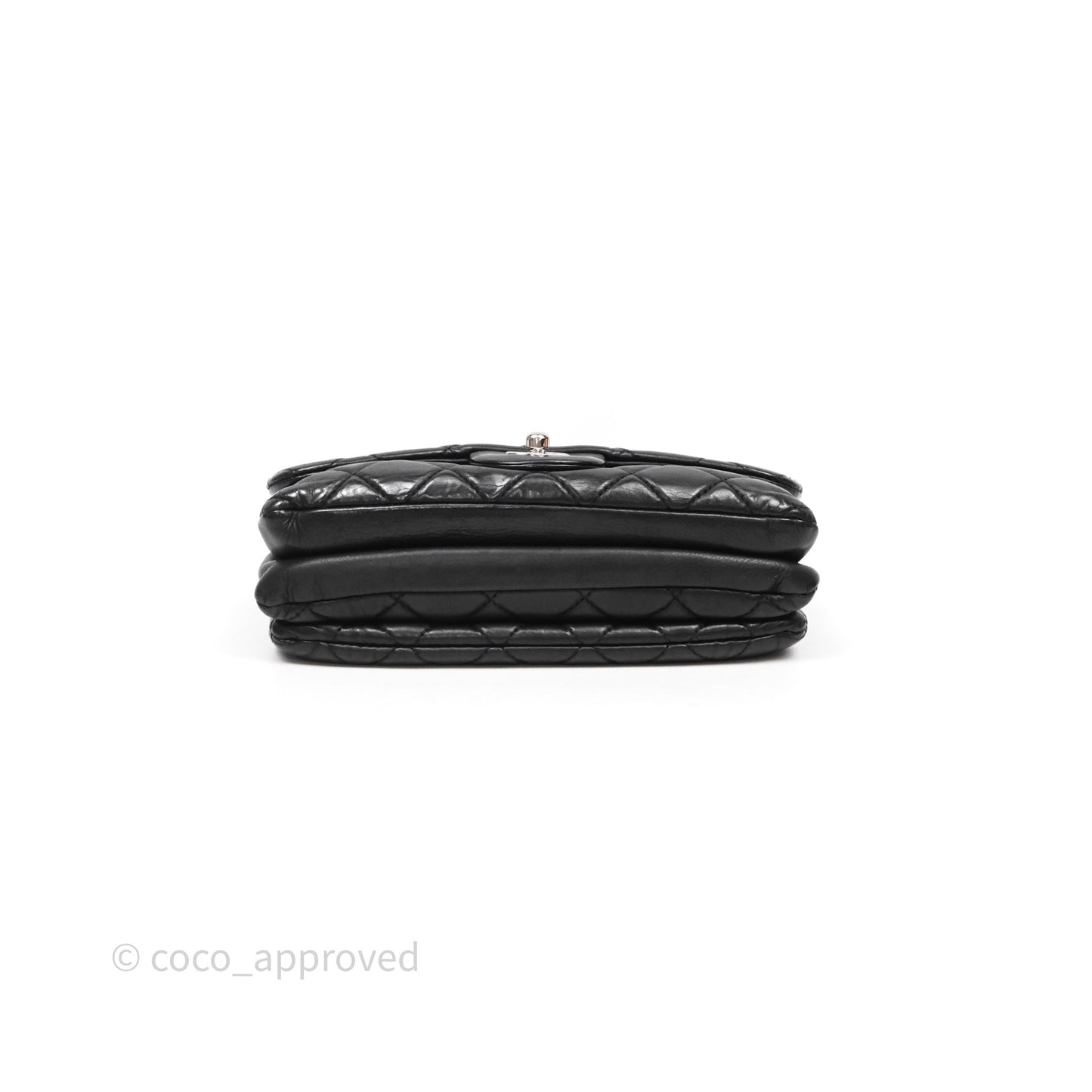 Chanel Quilted Flap Black Calfskin Silver Hardware