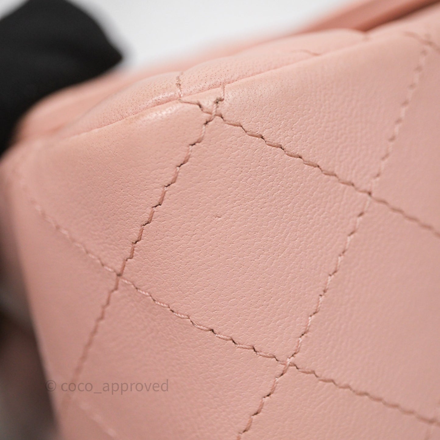 Chanel Mini Square Flap Quilted Pink Lambskin Gold Hardware