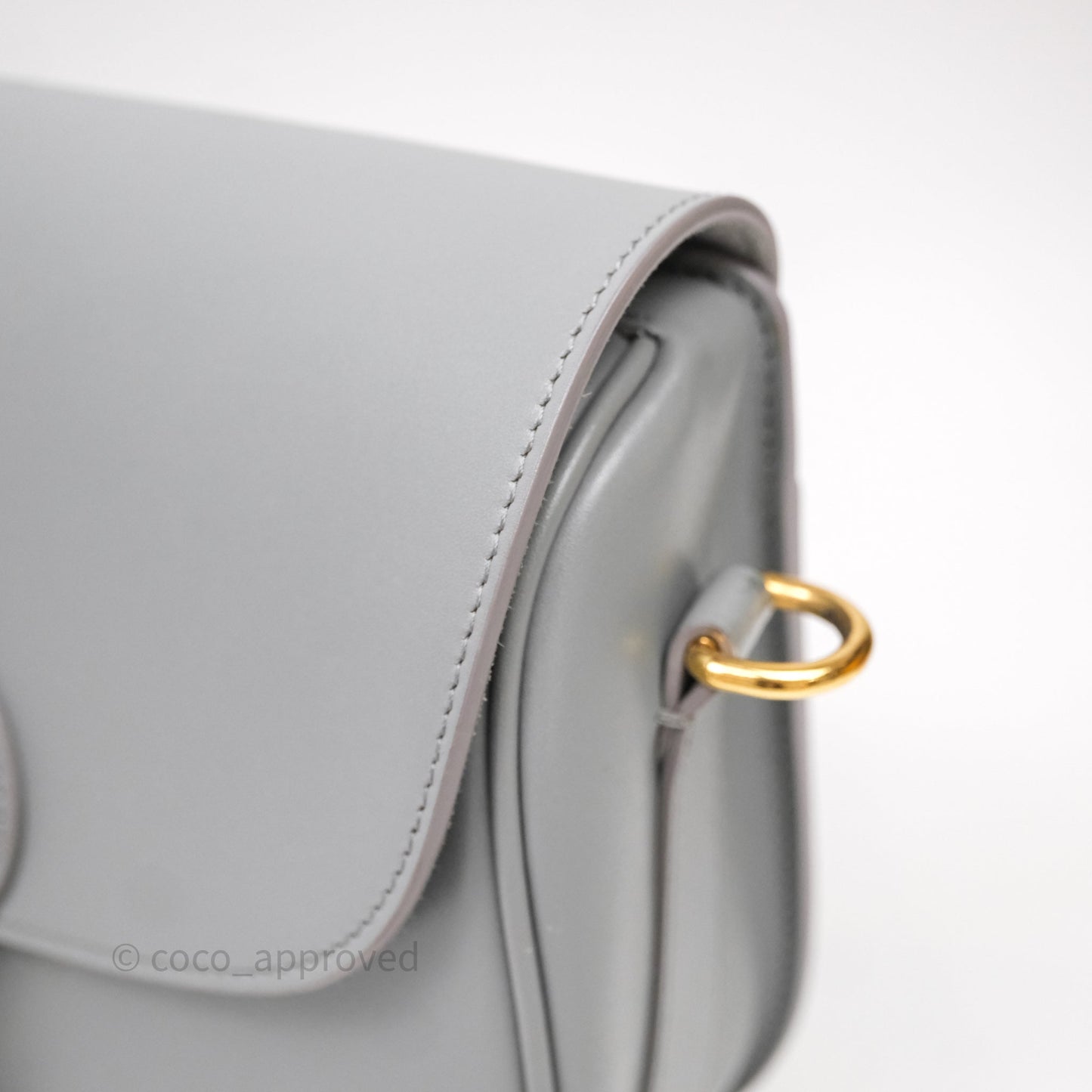 Christian Dior Medium Bobby Flap Grey Box Calfskin