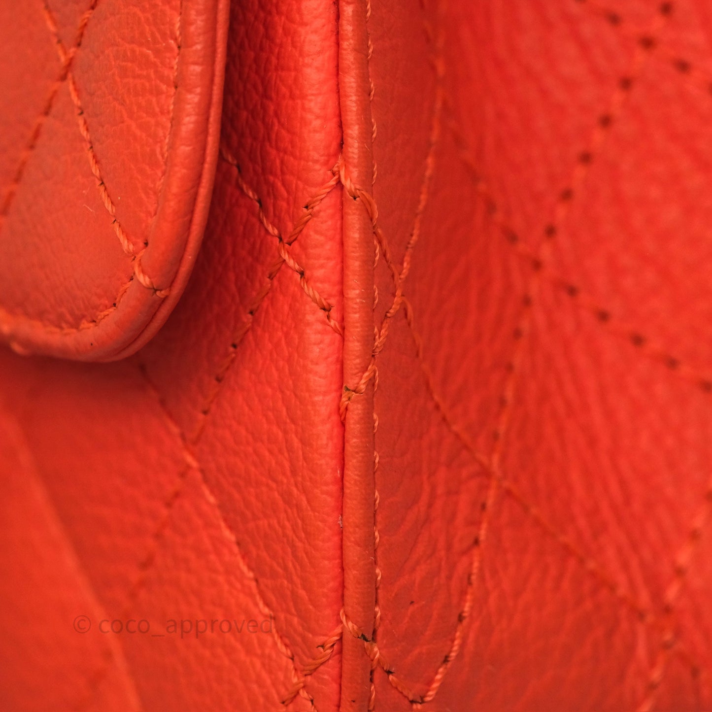 Chanel Mini Reissue 224 Tangerine Orange Goatskin Silver Hardware