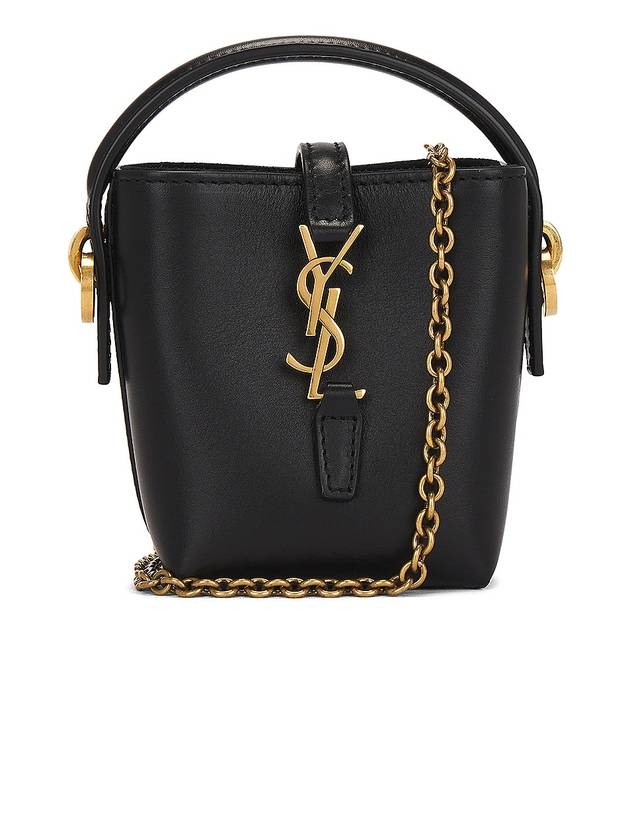 Luxury Saint Laurent Le 37 Micro Bucket Bag Black