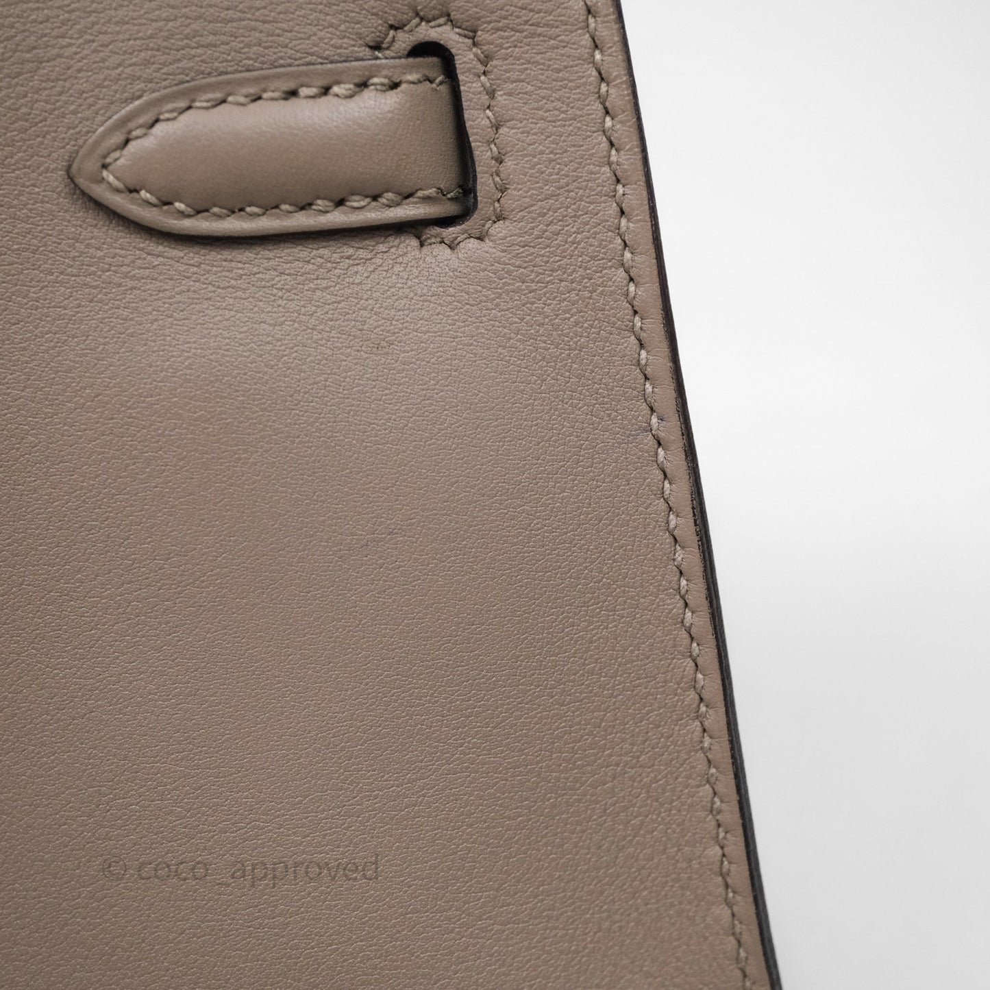 Hermès Kelly Pochette Gris Asphalte M8 Swift Gold Hardware