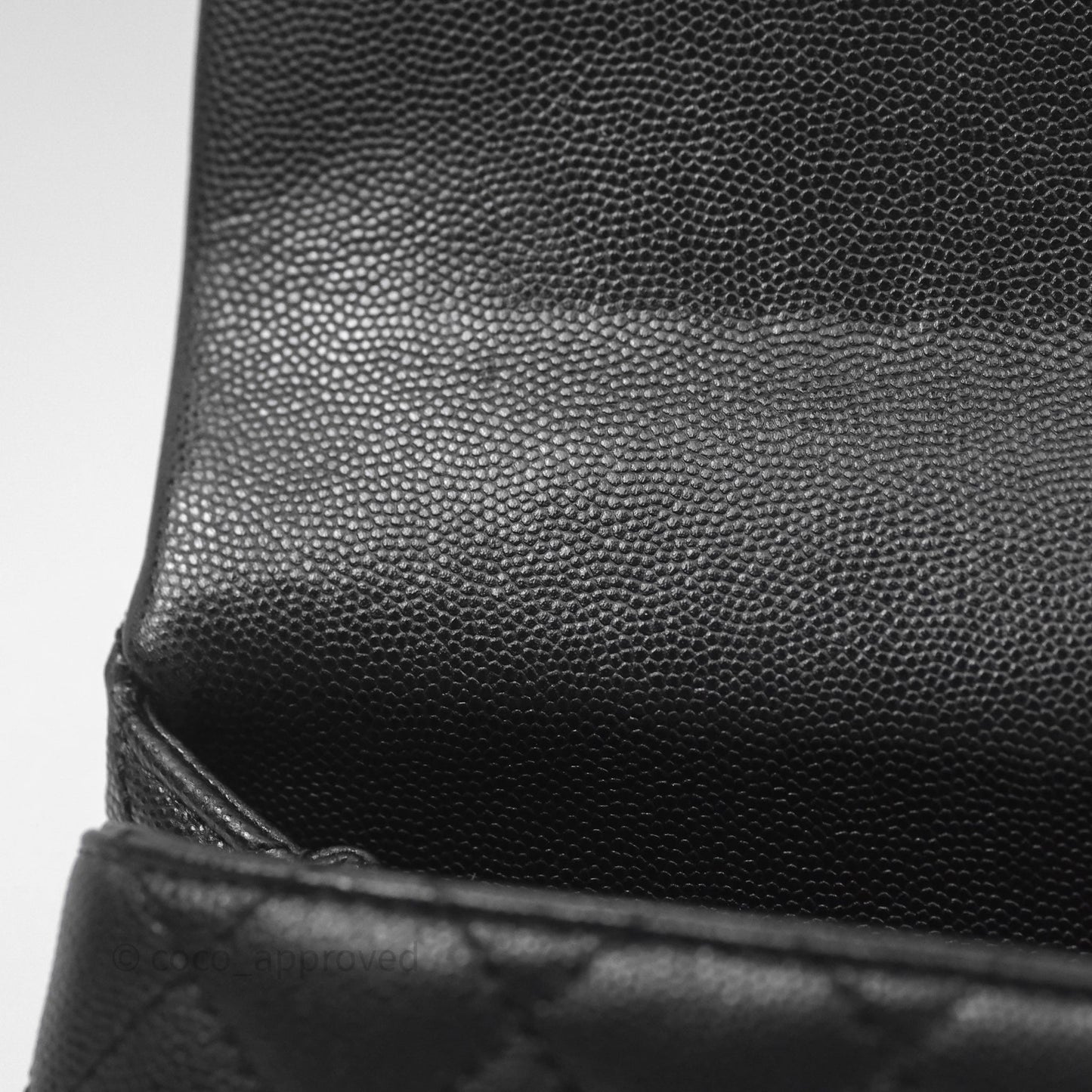 Chanel Mini Coco Handle Quilted Black Caviar Gold Hardware